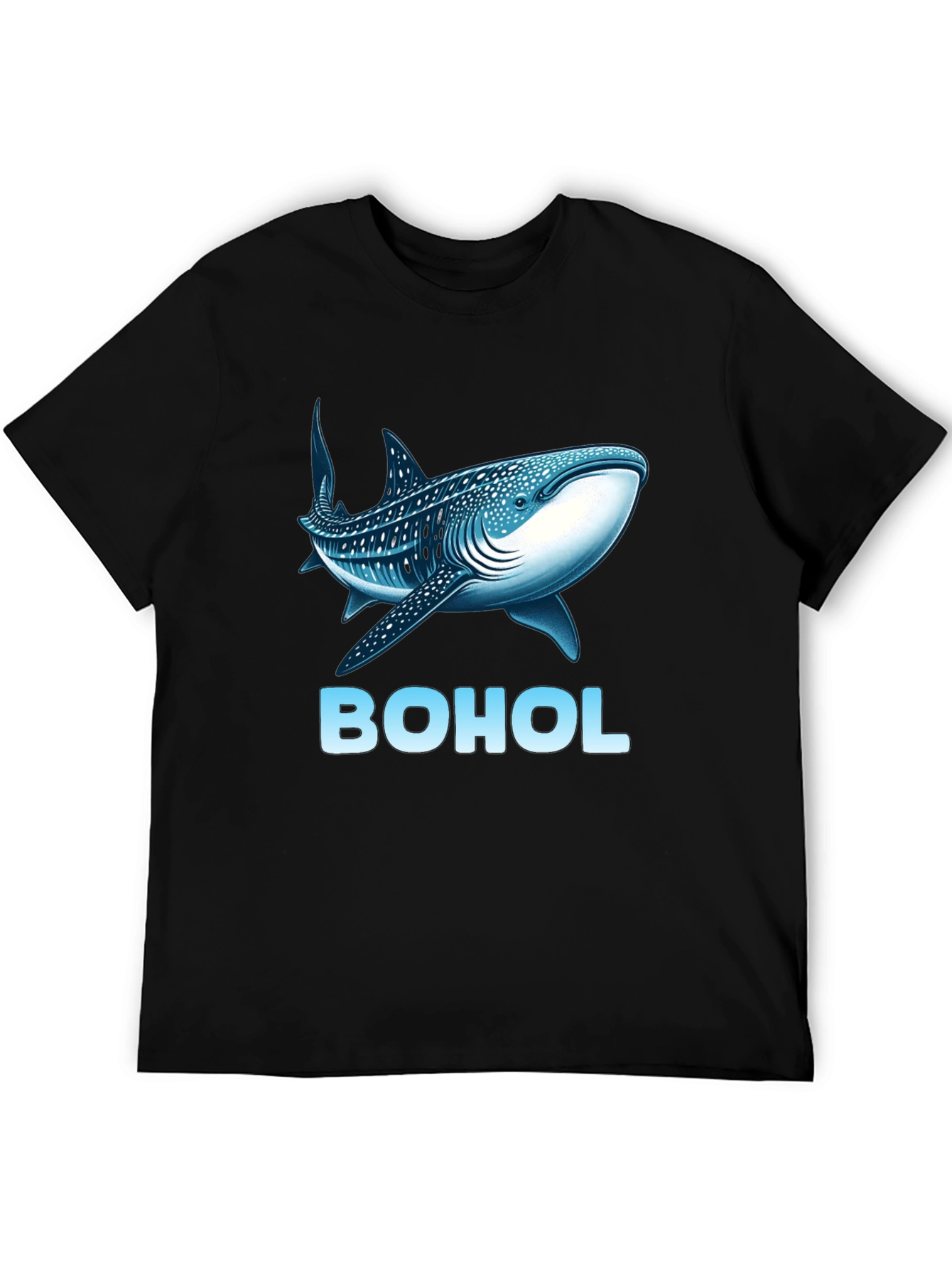 Black Bohol Whale Shark Men's Graphic Tee view 5