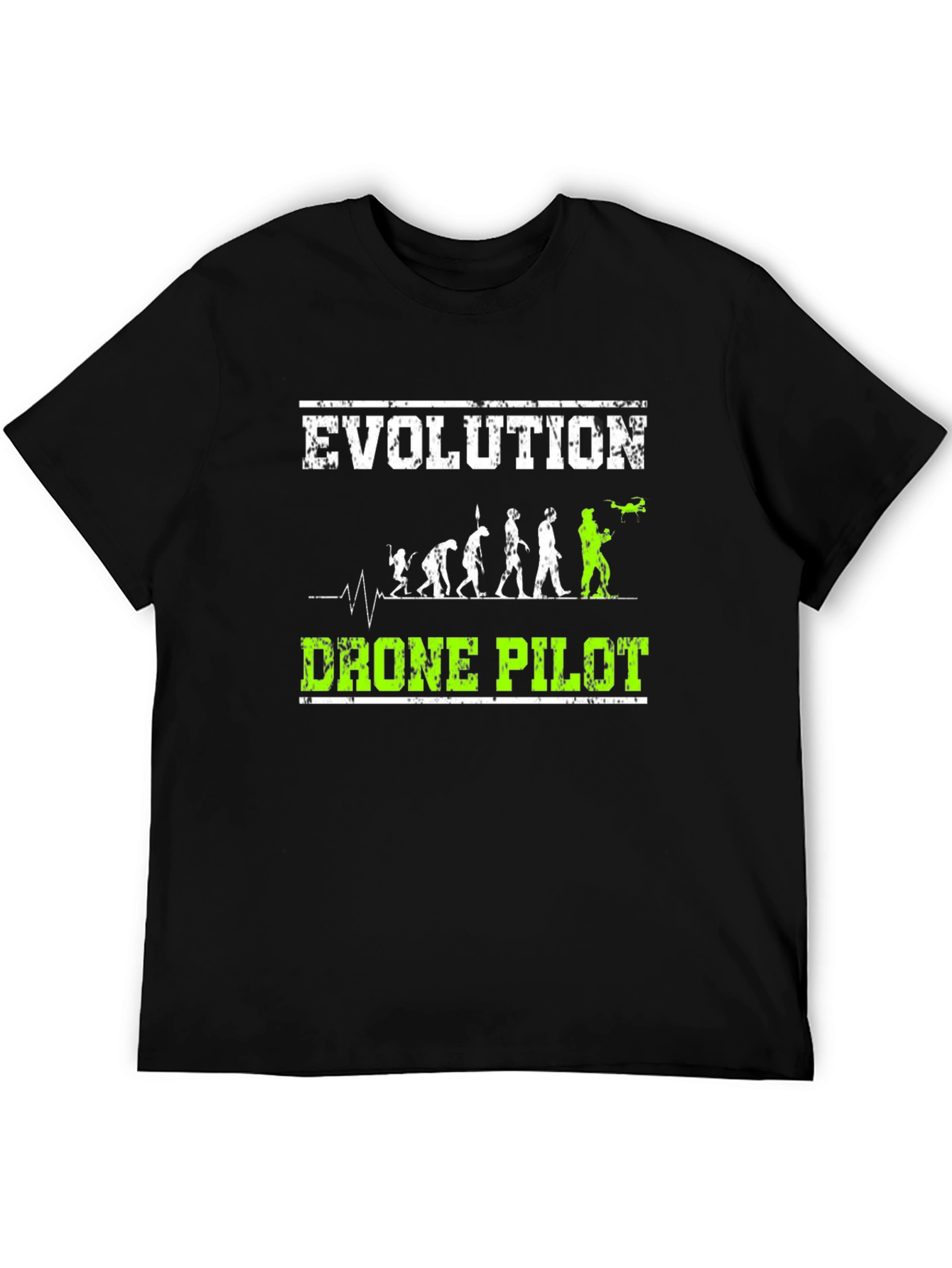 Black Evolution Drone Pilot Black T-Shirt view 5