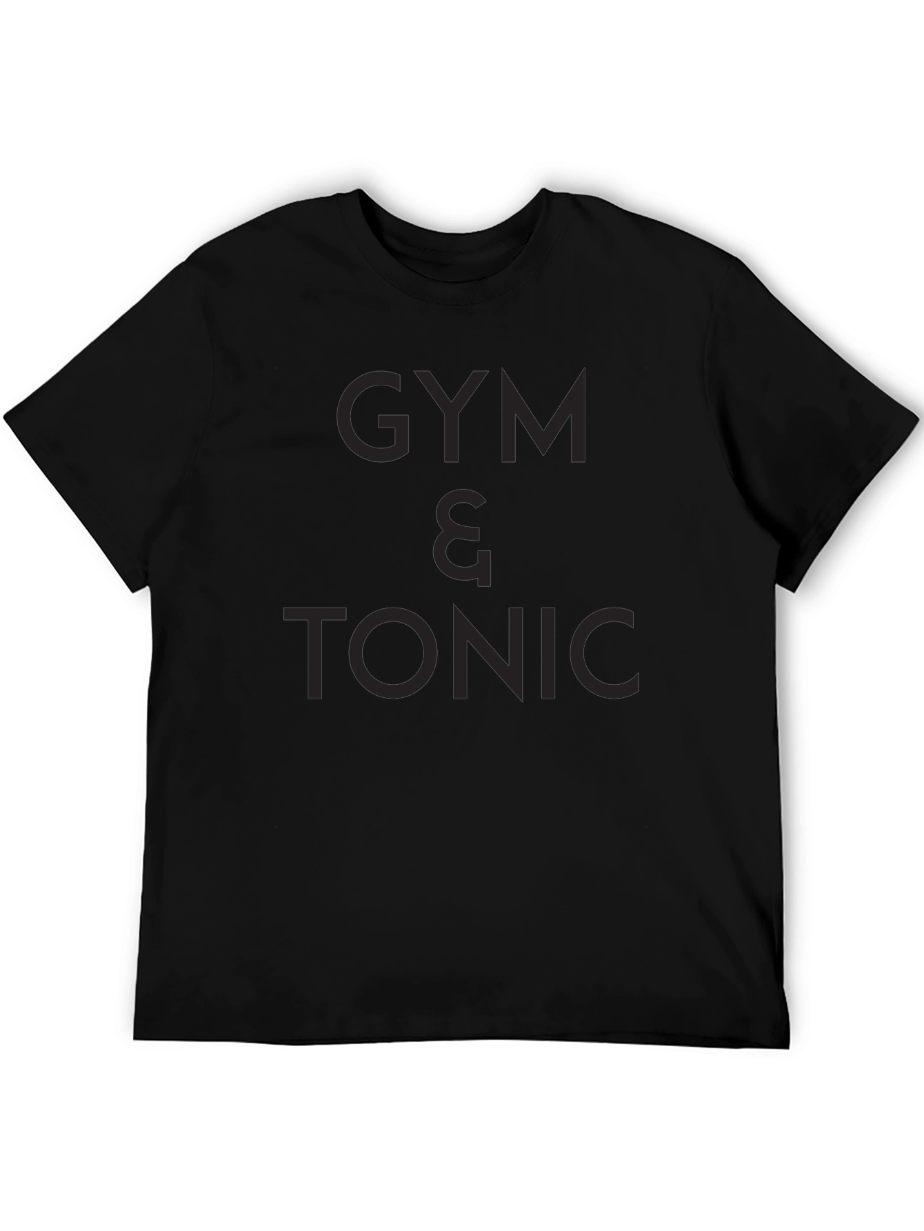 Black Gym & Tonic Graphic Tee - Black Casual Shirt view 5