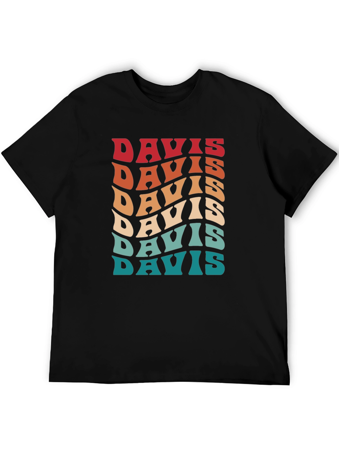 Black Retro Davis T-Shirt view 5