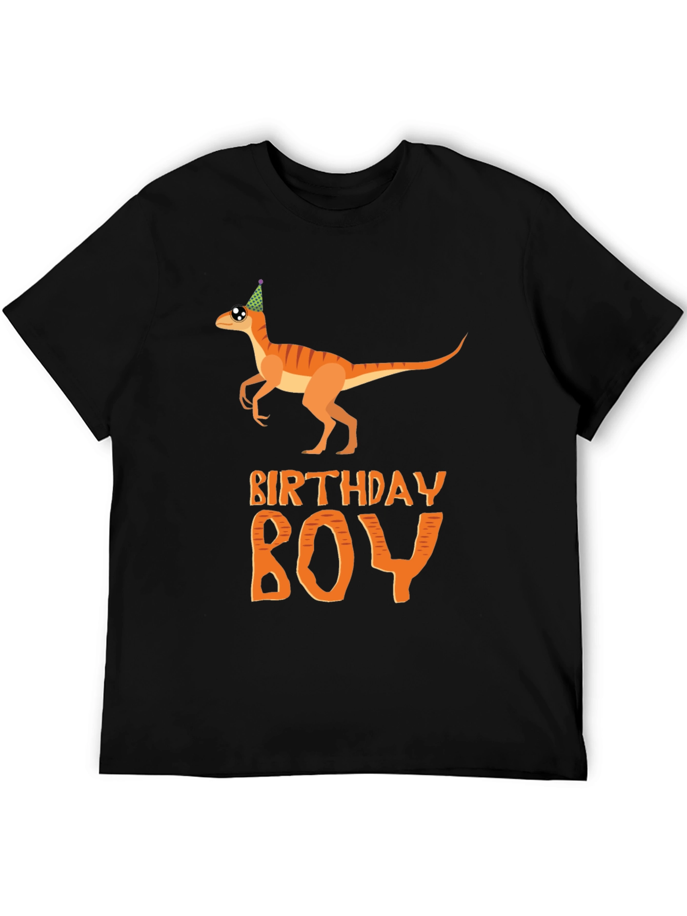 Black Birthday Boy T-Shirt Dinosaur Party Tee view 5