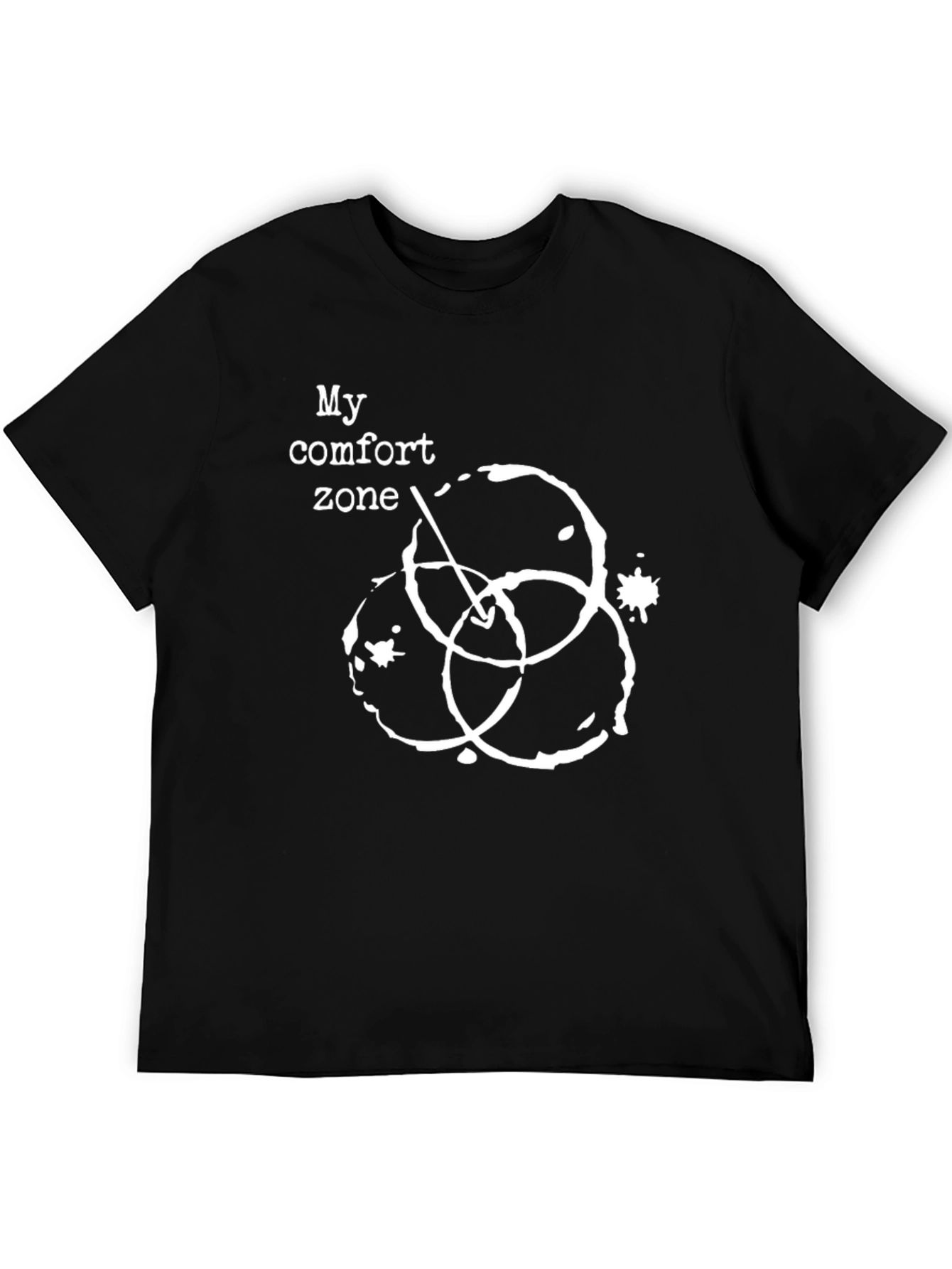 Black My Comfort Zone Venn Diagram Graphic T-Shirt view 5