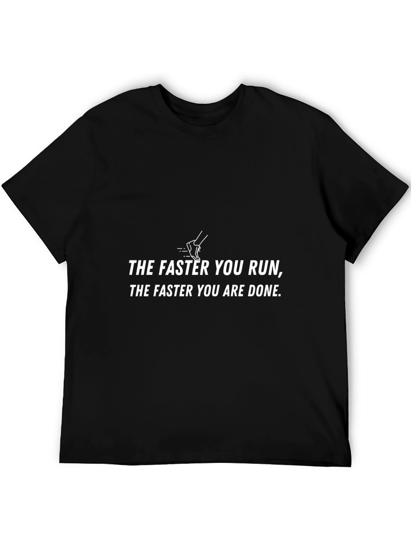 Black Running Humor Tee - The Faster You Run view 5