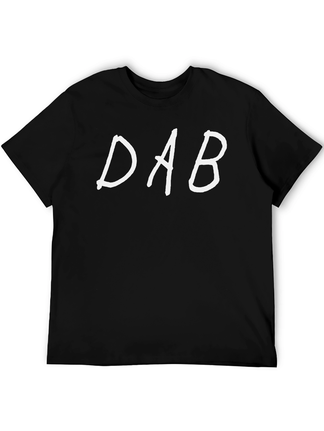 Black DAB Text Graphic Black Tee view 5