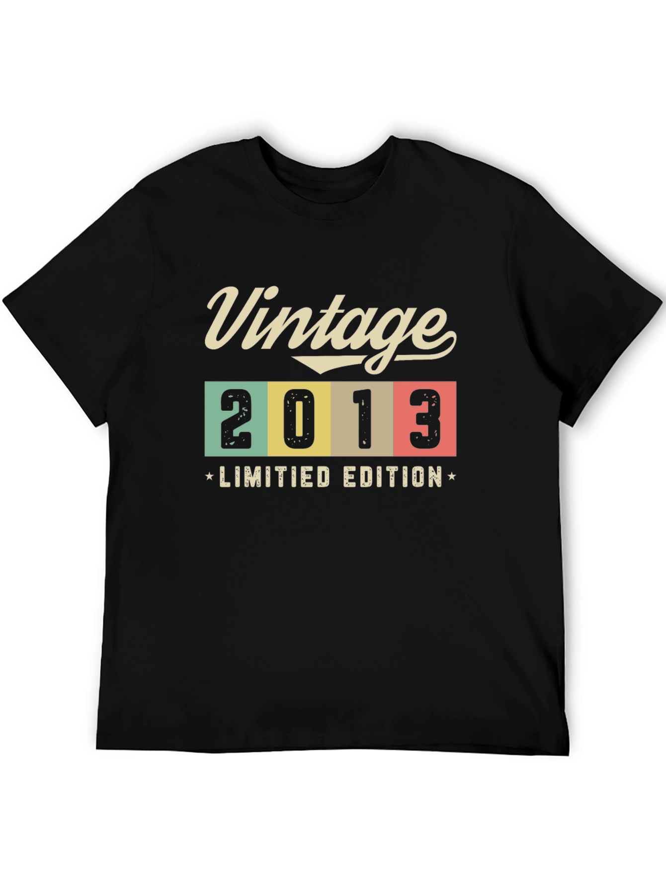Black Vintage 2013 Limited Edition Black T-Shirt view 5