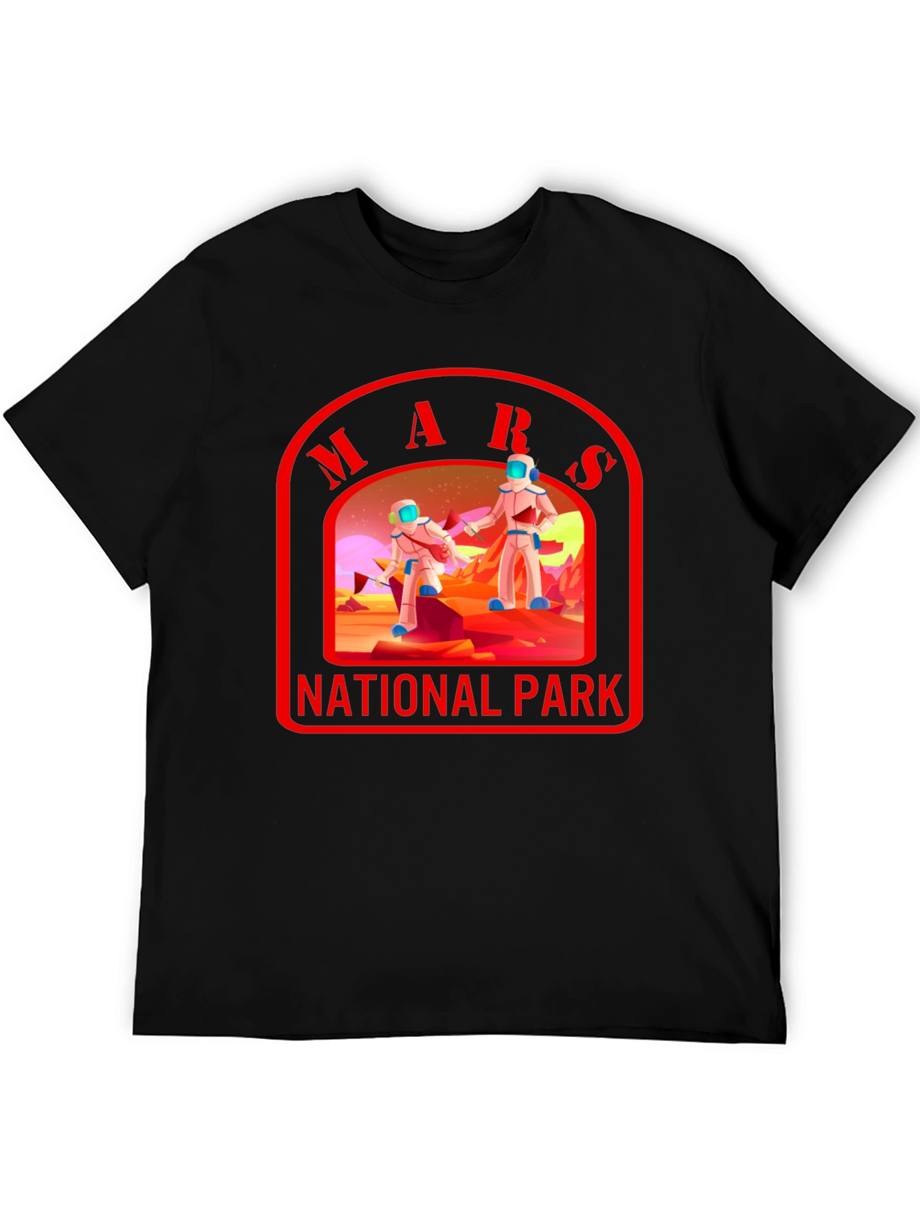 Mars National Park T-Shirt, Space Graphic Tee - 5
