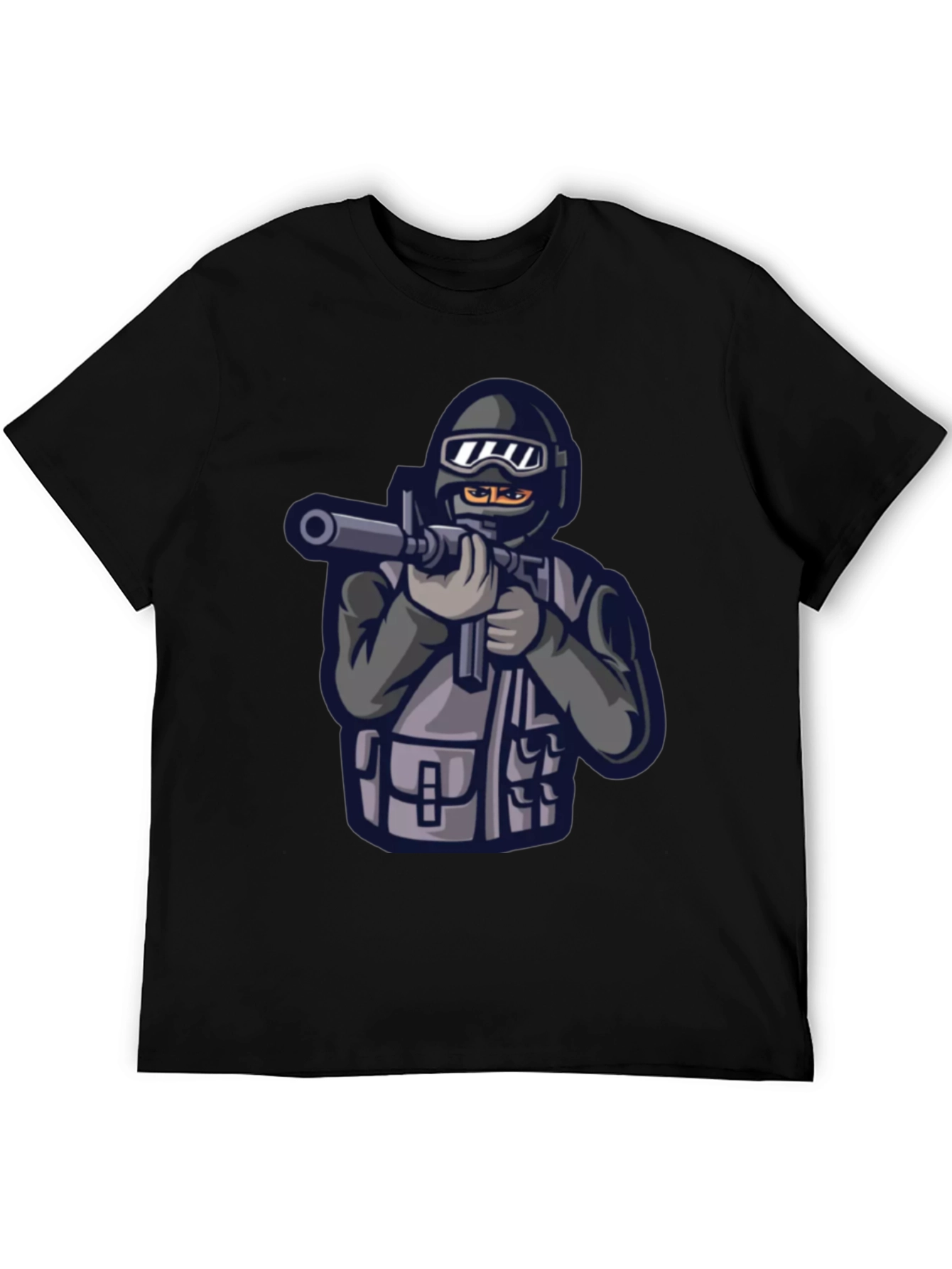 Black Tactical Gamer T-Shirt - Black view 5