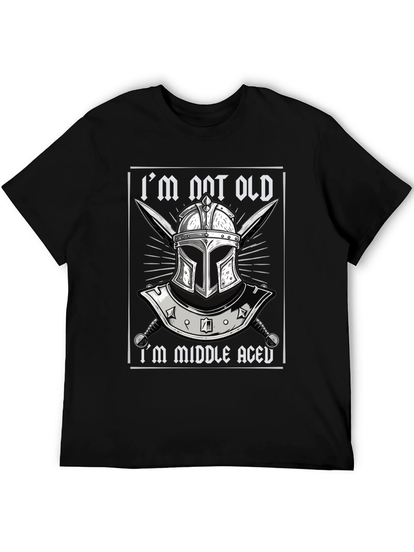 Black I'm Not Old I'm Middle Aged T-Shirt view 5