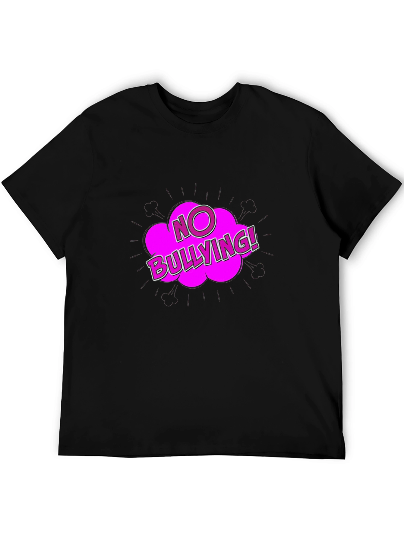 Black No Bullying T-Shirt view 5