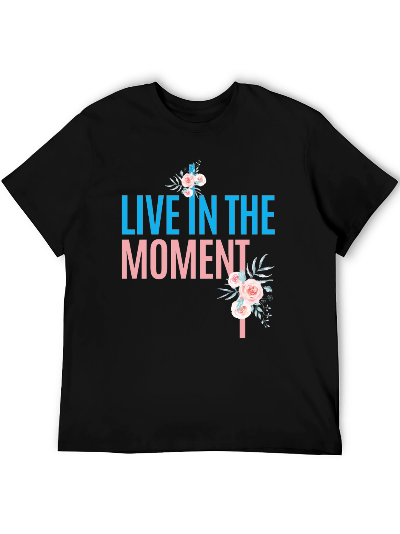 Black Live in the Moment Floral T-Shirt view 5