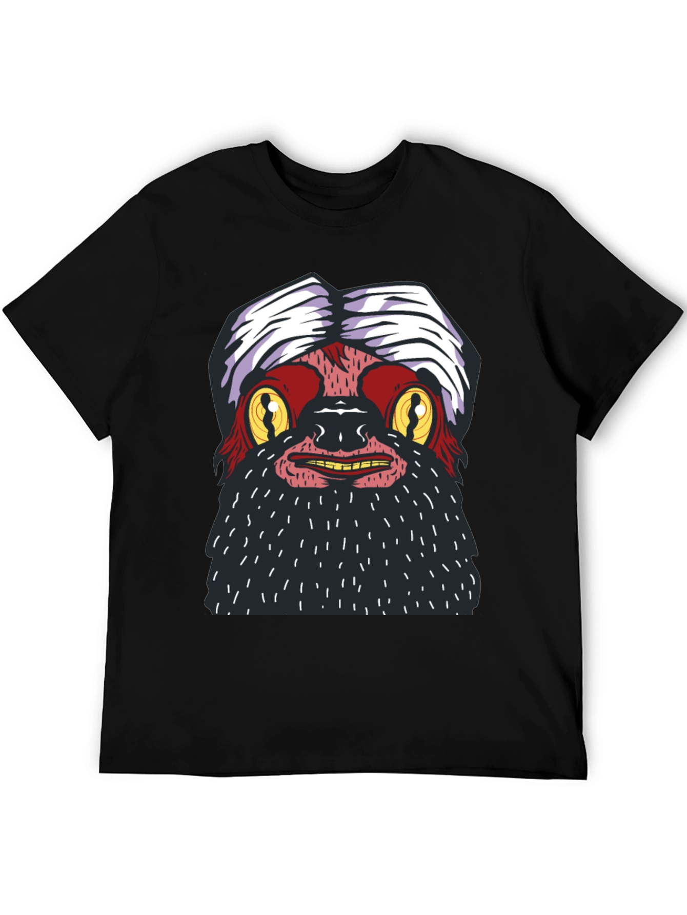 Black Grotesque Cartoon T-Shirt view 5
