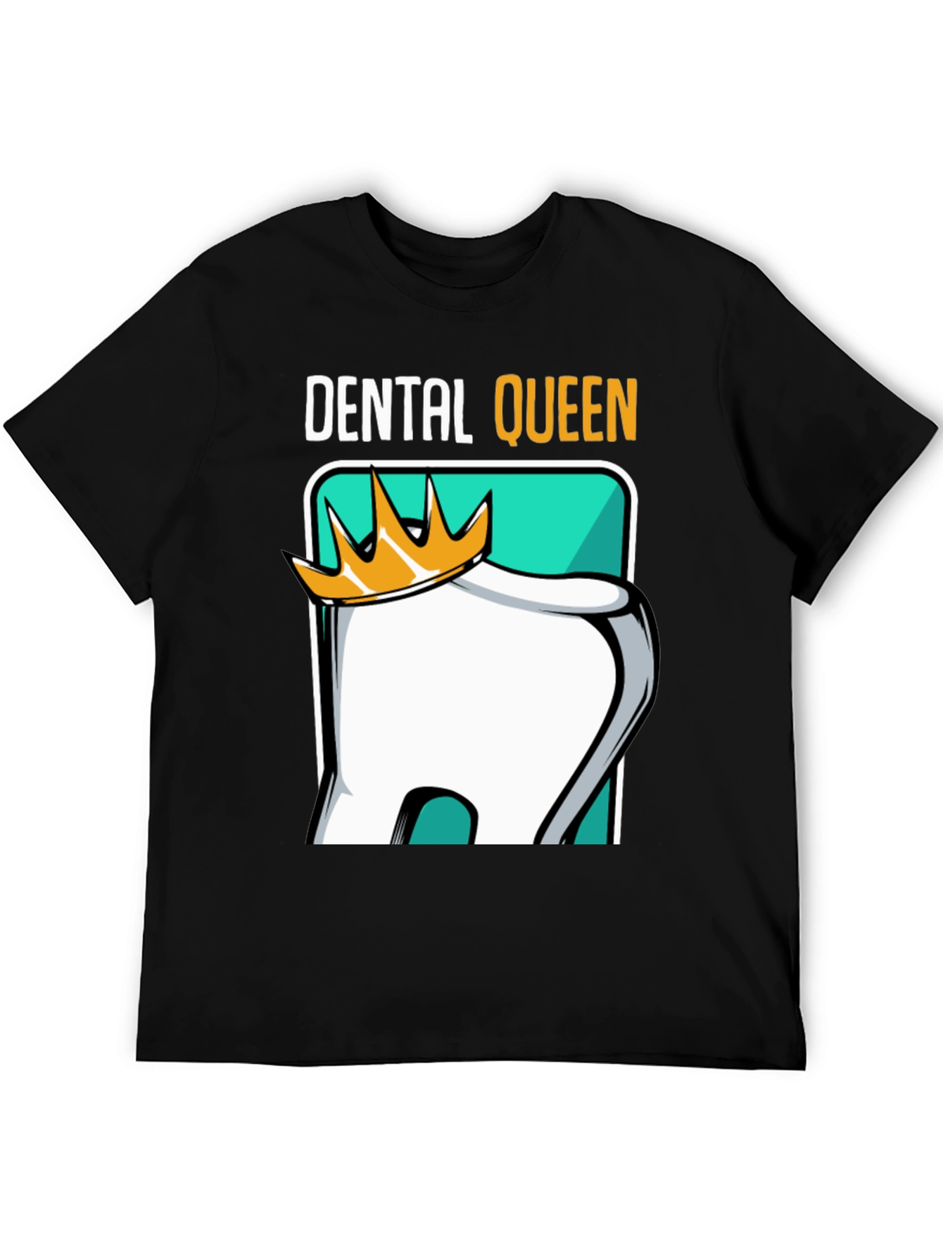 Black Dental Queen T-Shirt - Dentist Humor Tee view 5