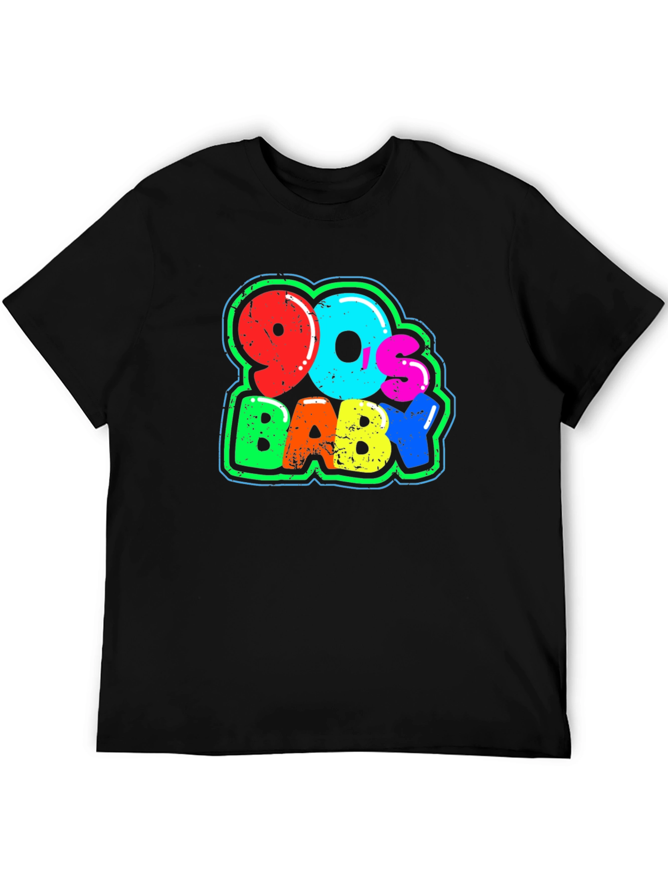 Black 90s Baby T-Shirt Black Cotton Blend view 5