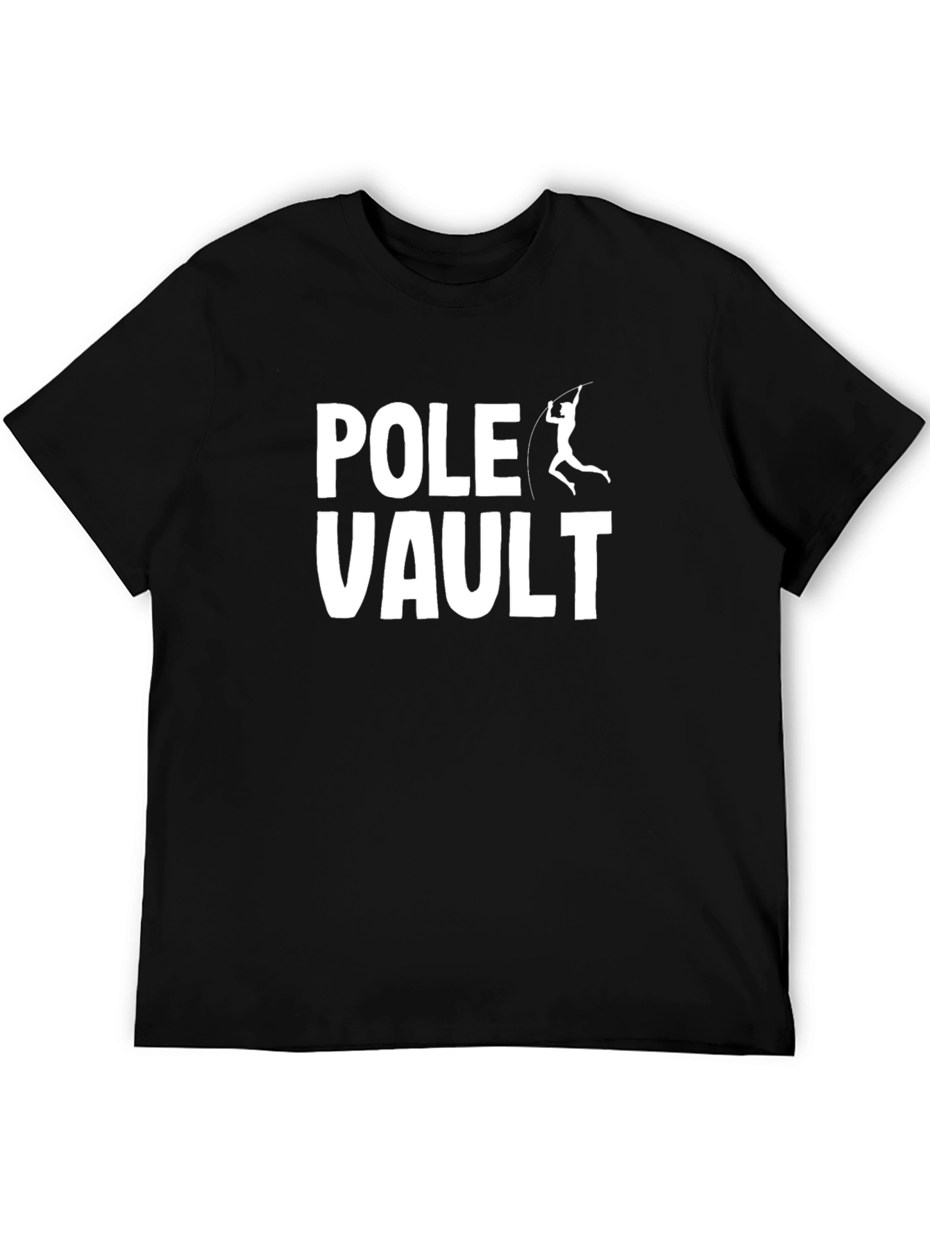 Black Pole Vault T-Shirt - Athletic Sport Tee view 5