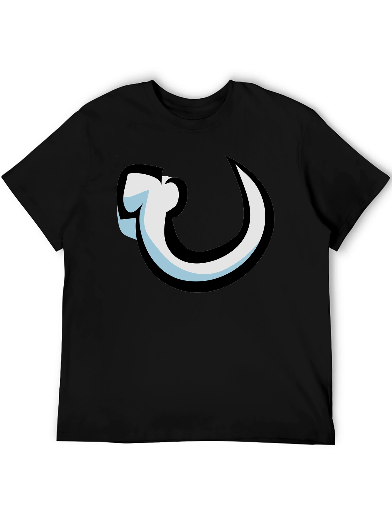 Black Black T-Shirt with Hook Graphic view 5