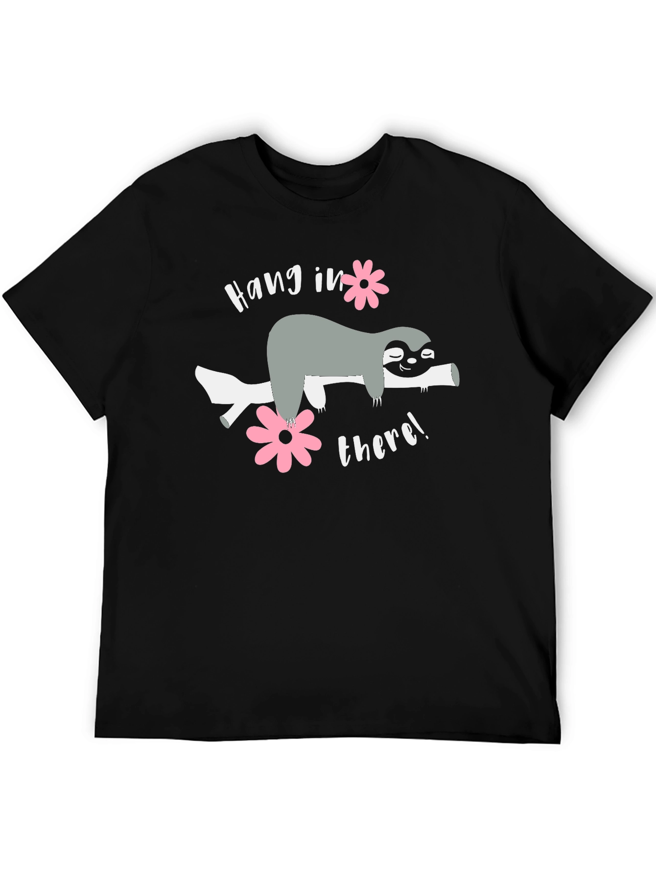 Black Hang In There Sloth Graphic Tee view 5