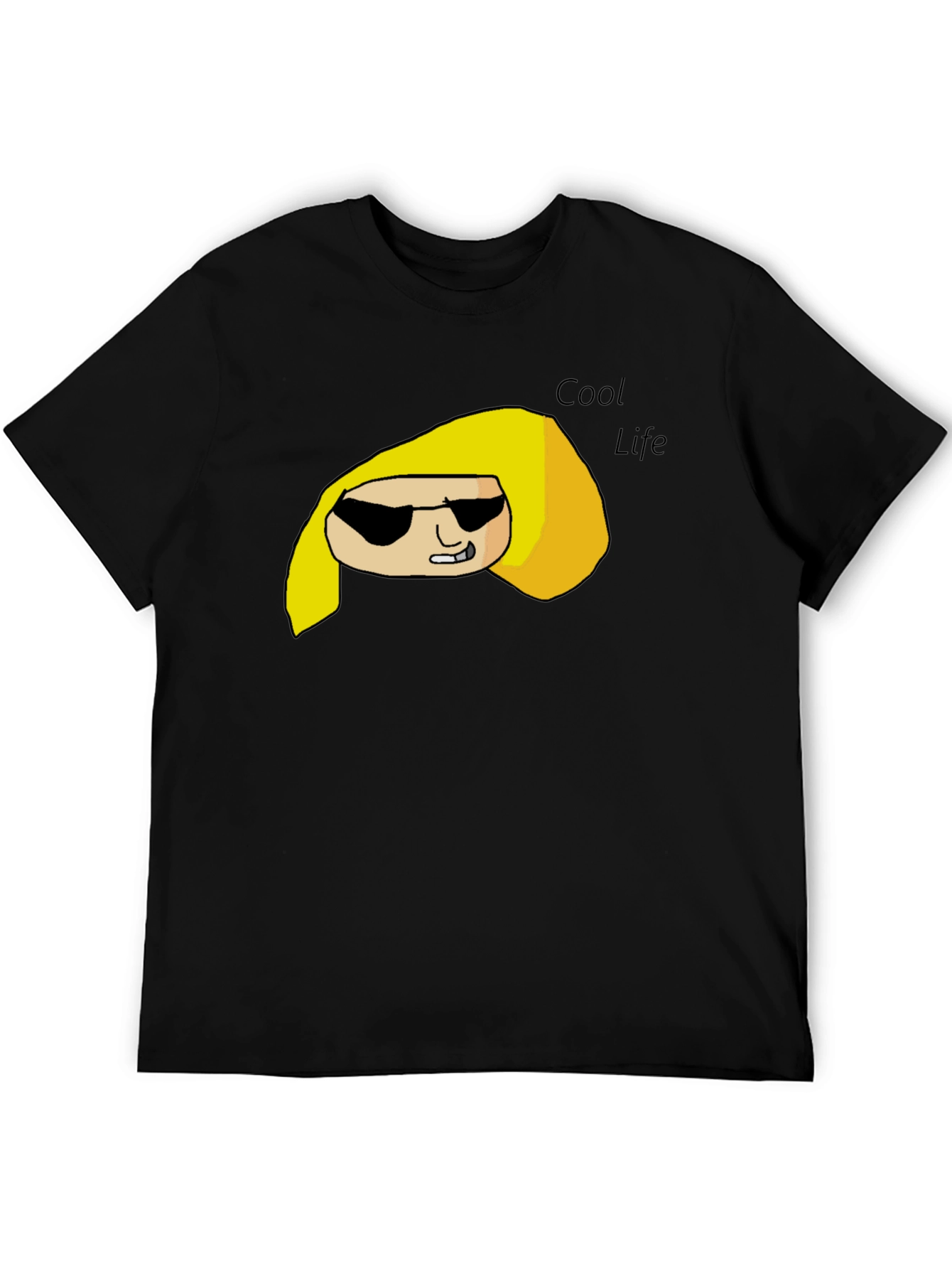 Black Cool Life Graphic Tee view 5