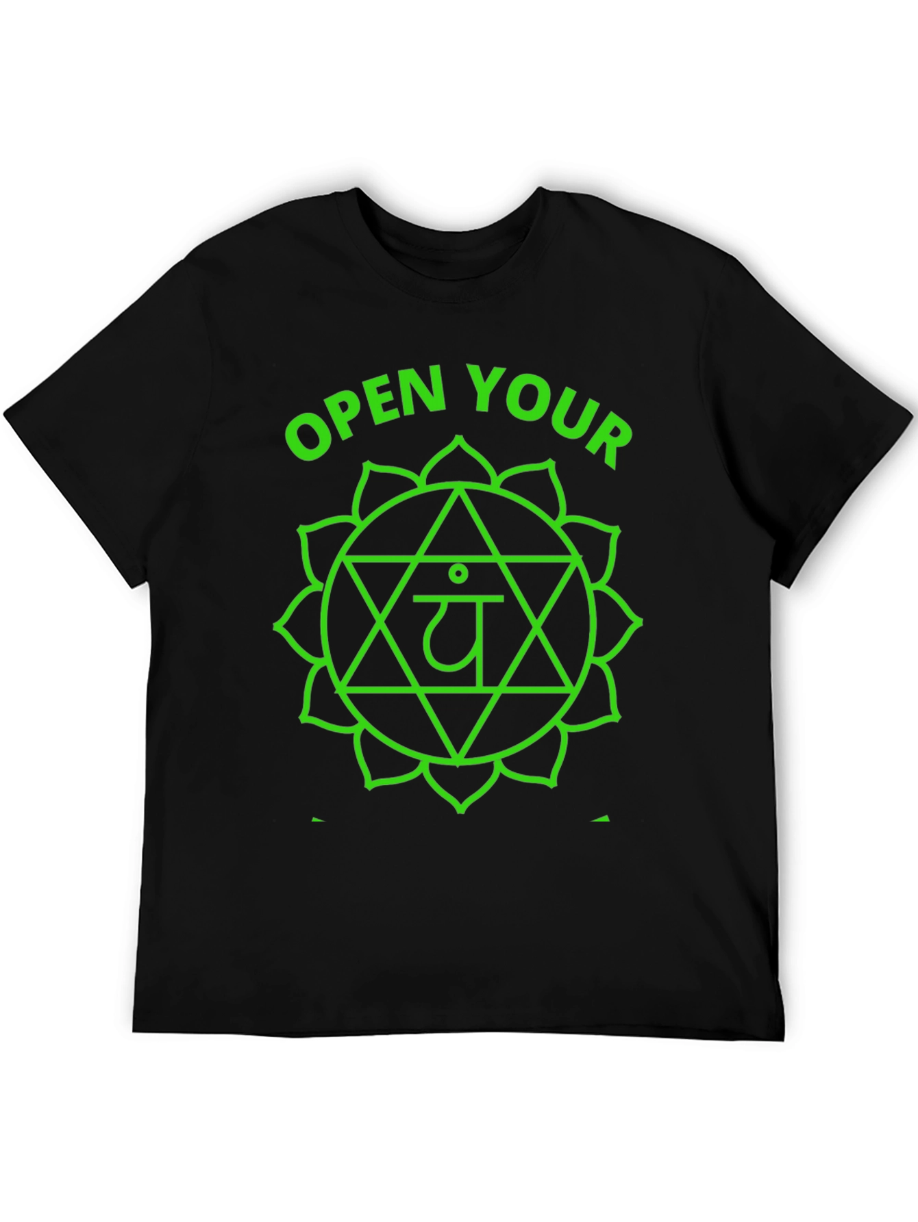 Black Open Your Heart Chakra T-Shirt - Spiritual Tee view 5