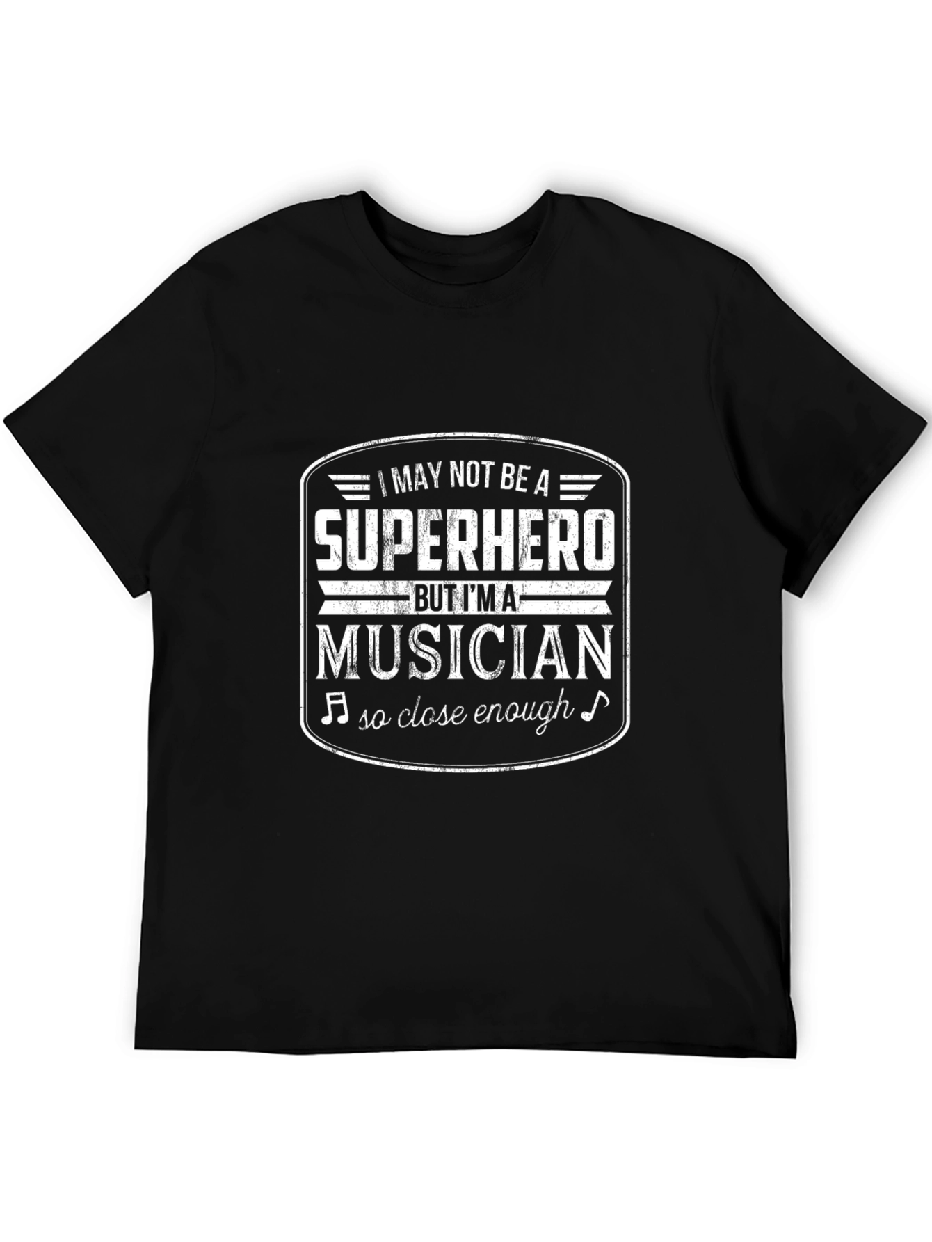 Black Musician T-Shirt - SuperHero Close Enough Tee - Music Lover Gift view 5