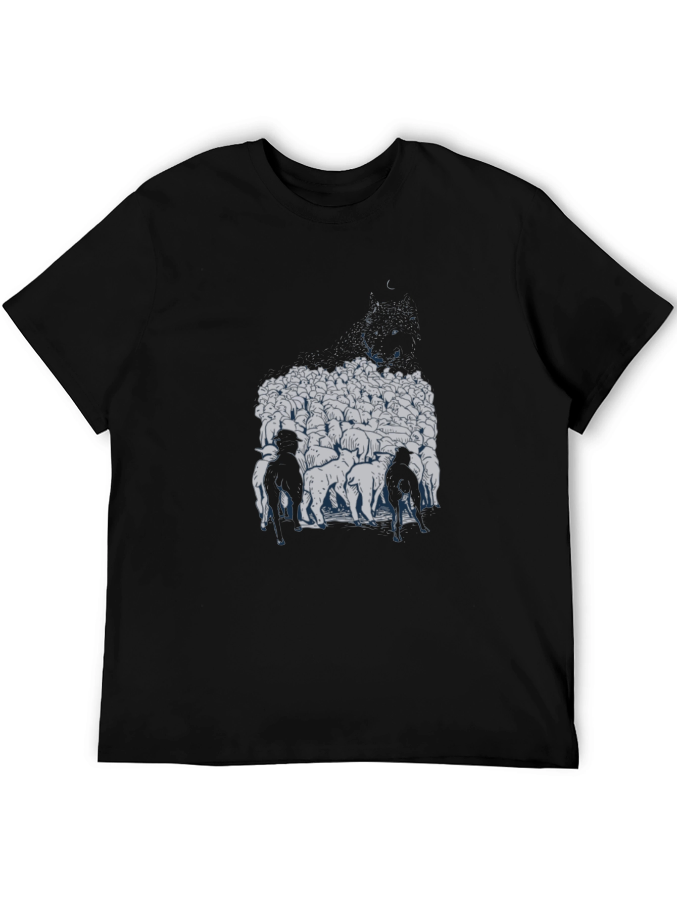Black Herd Mentality Black Graphic Tee view 5
