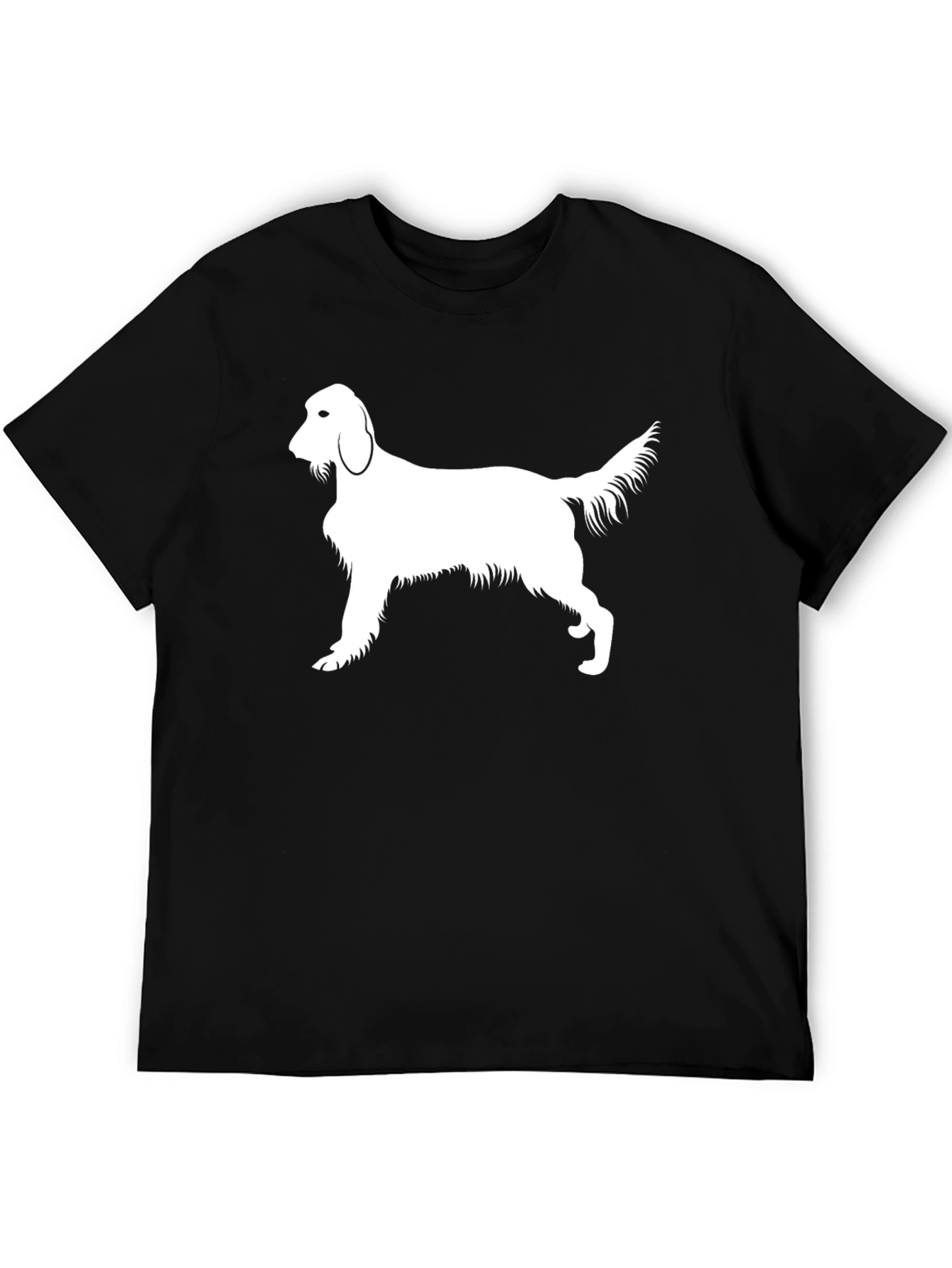 Black Dog Silhouette Black T-Shirt view 5