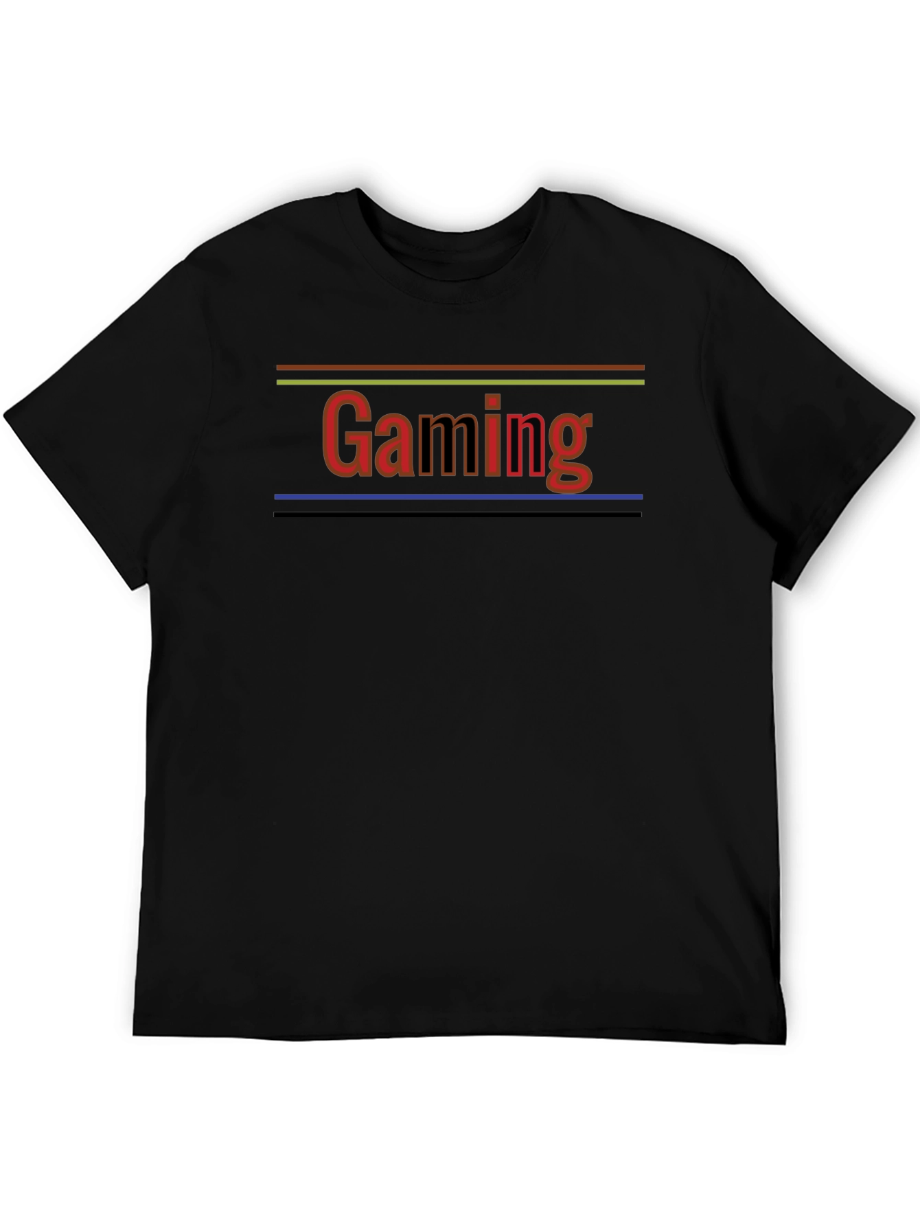 Black Gaming Graphic Tee - Gamer Style Black Cotton Shirt view 5
