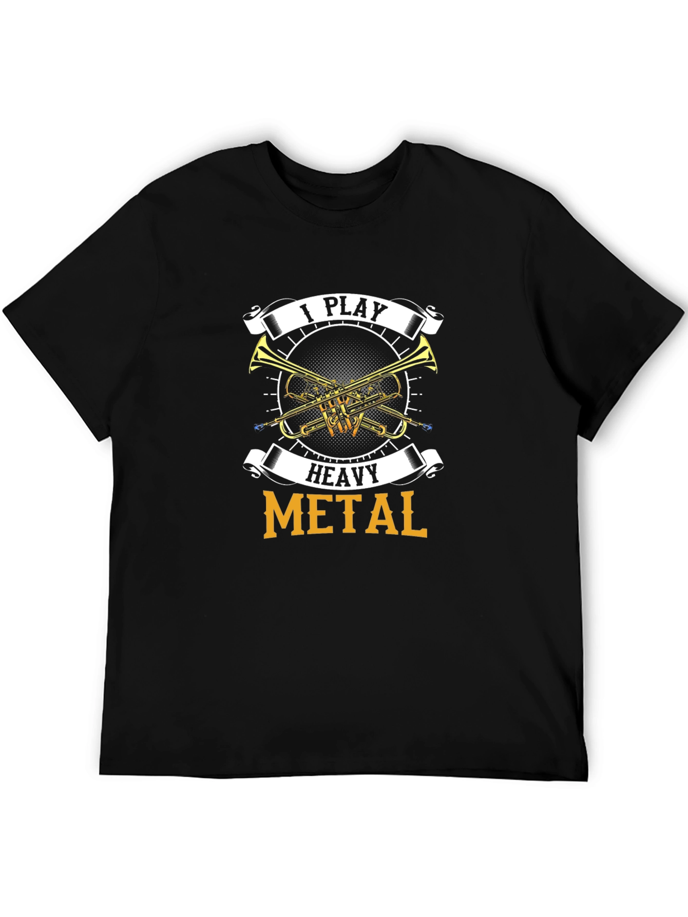 Black I Play Heavy Metal T-Shirt - Musician Gift view 5