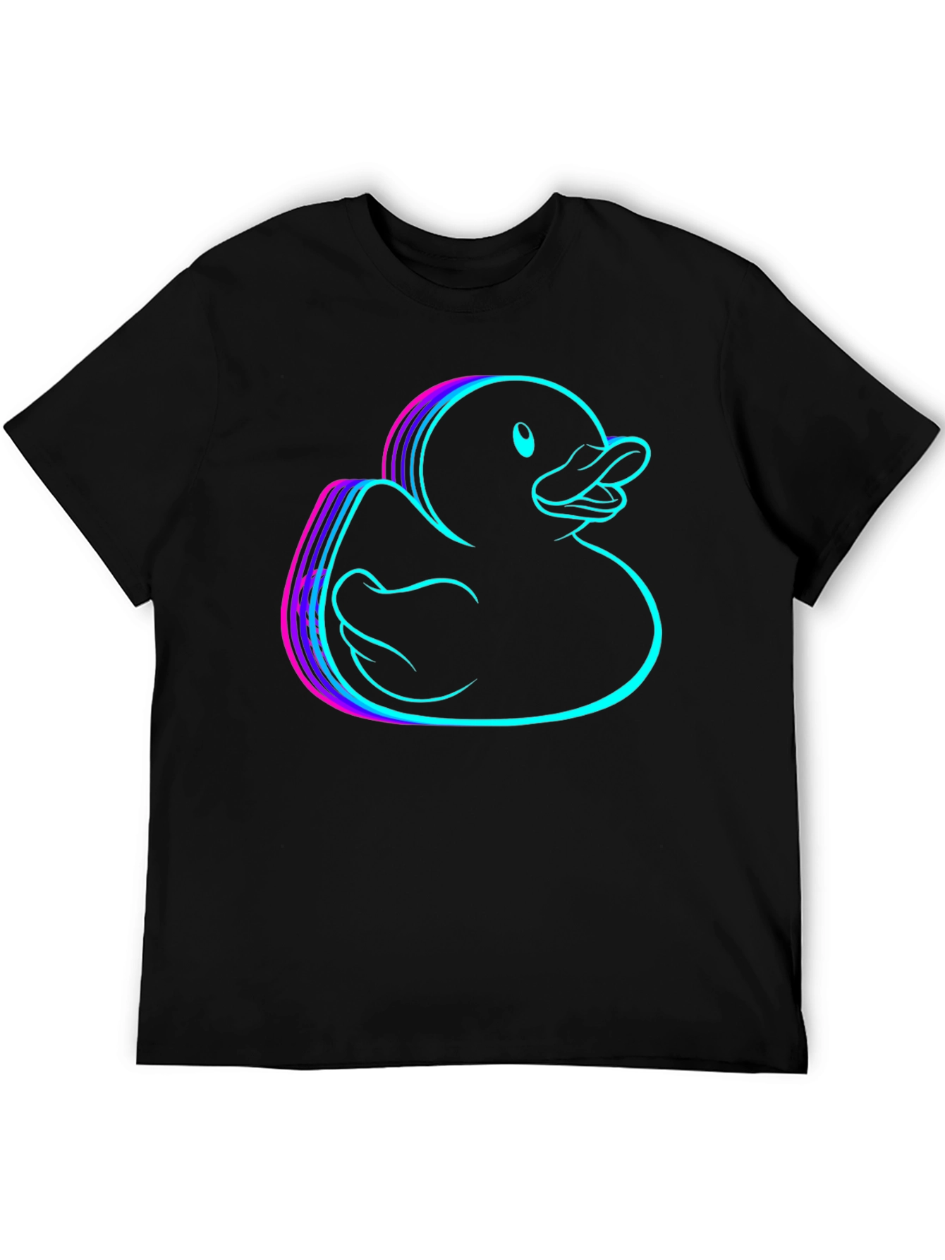 Black Neon Rubber Duck Graphic Tee - Black view 5