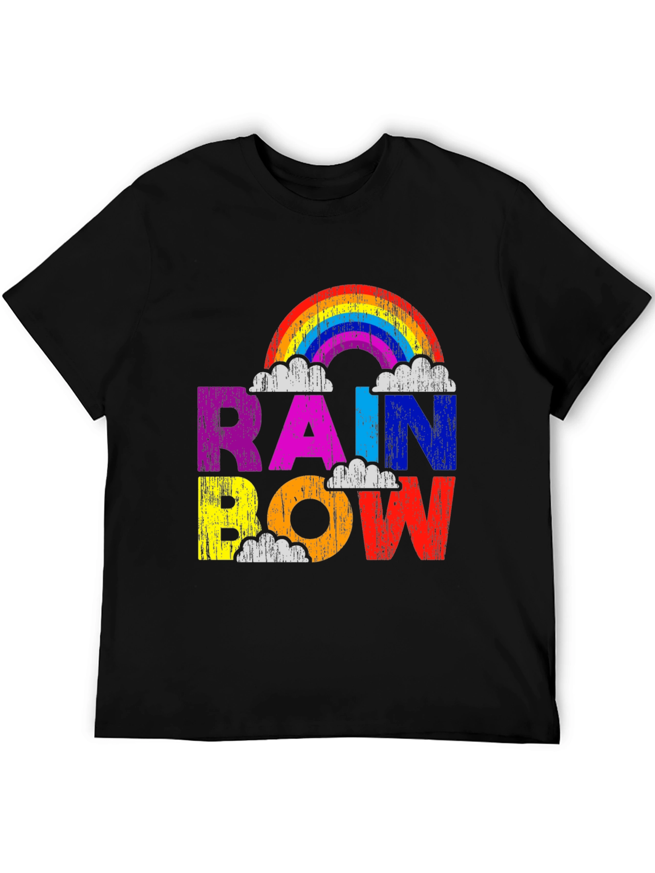 Black Rainbow Graphic Tee - Colorful Pride T-Shirt view 5