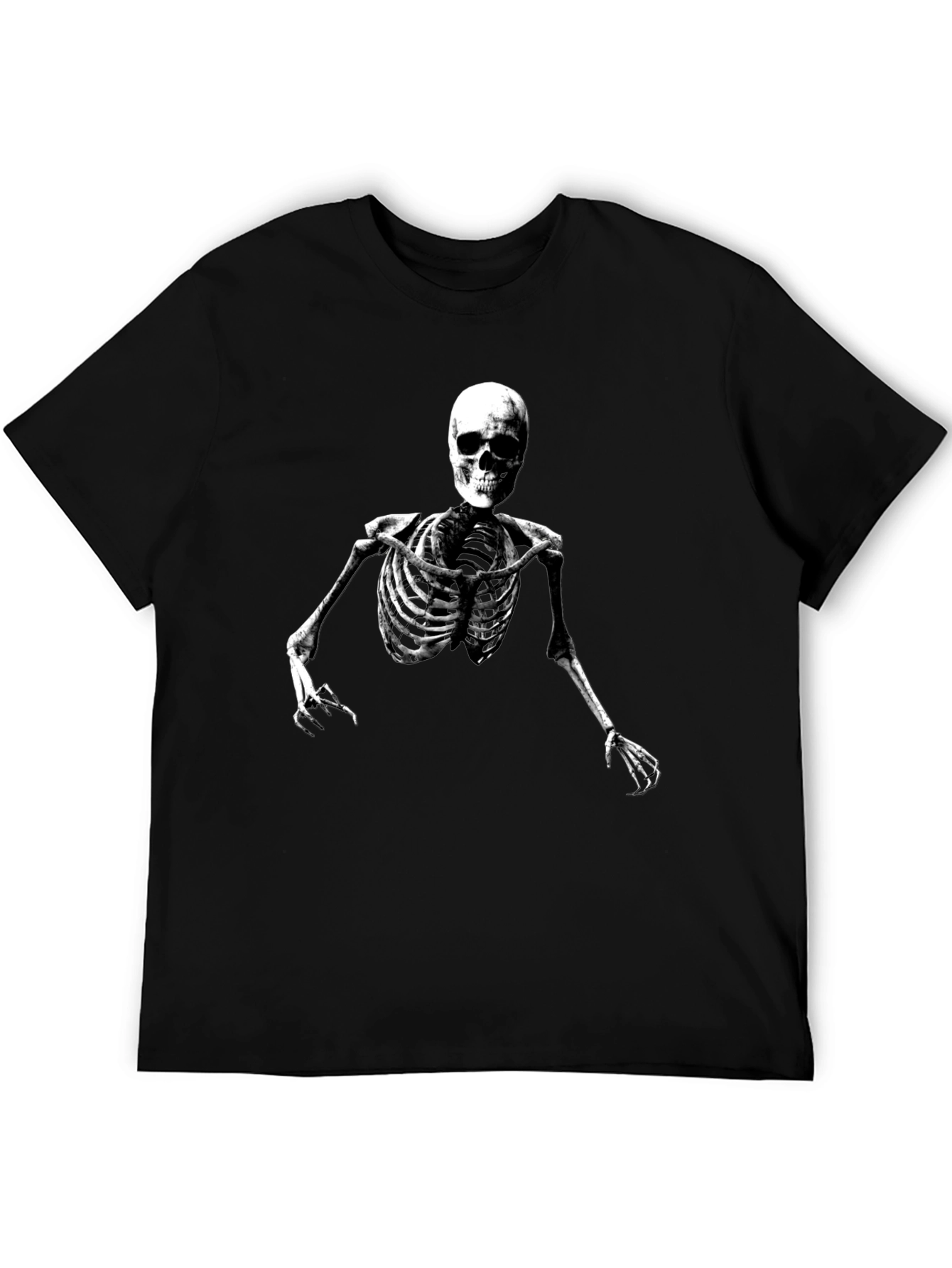 Black Skeleton Graphic Tee - Men's Black T-Shirt view 5