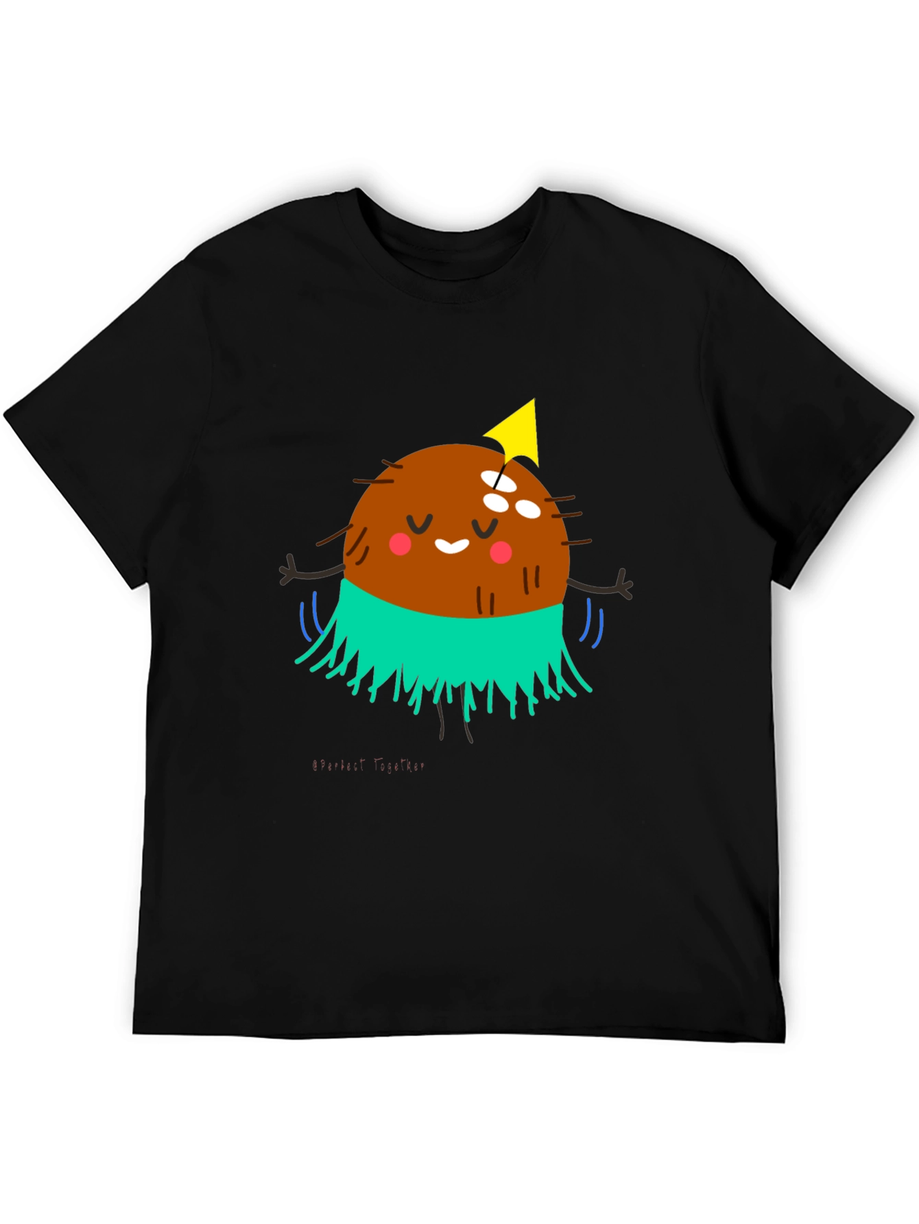 Black Coconut Party T-Shirt - Funky Graphic Tee view 5