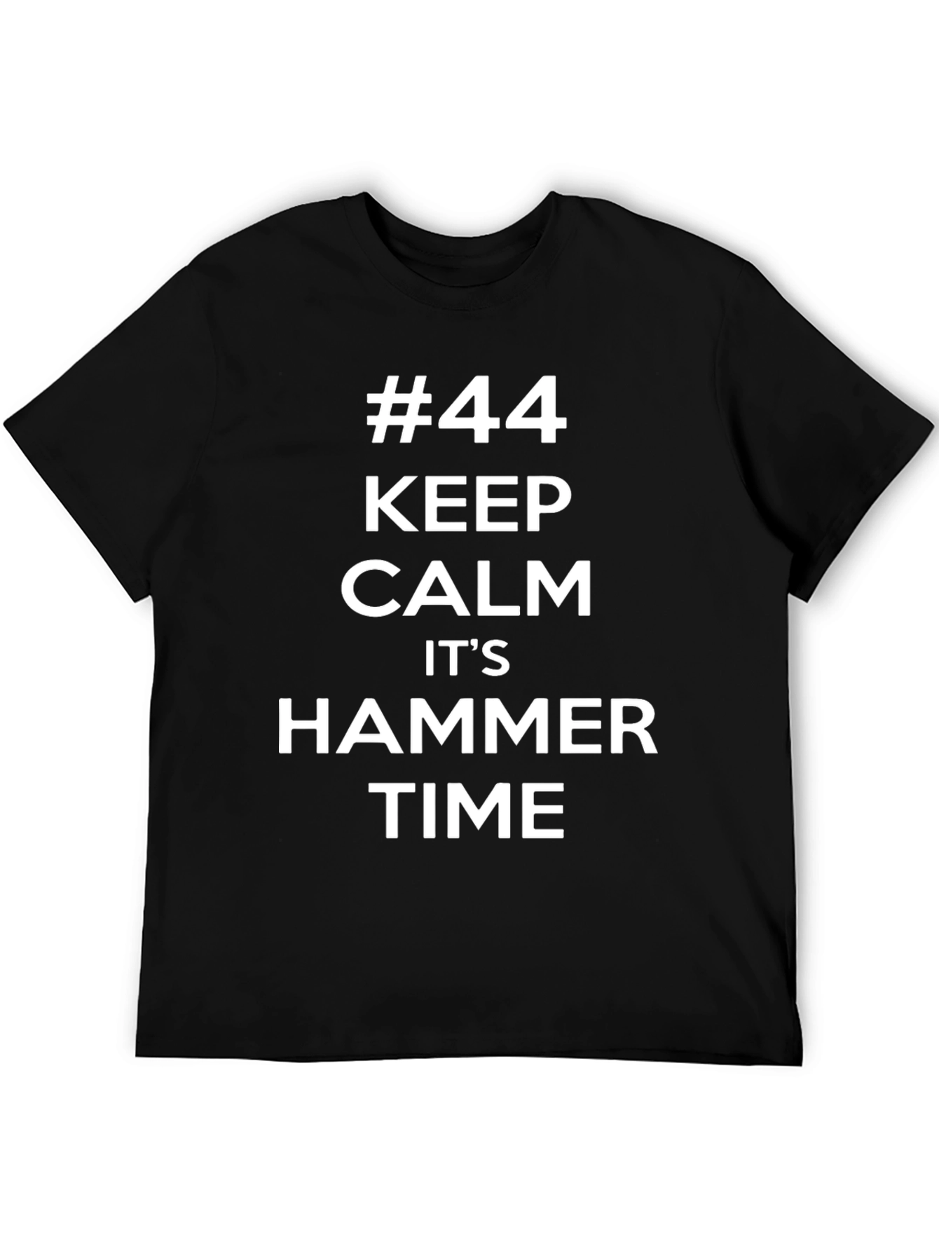 Black Keep Calm It's Hammer Time #44 Black Tee view 5
