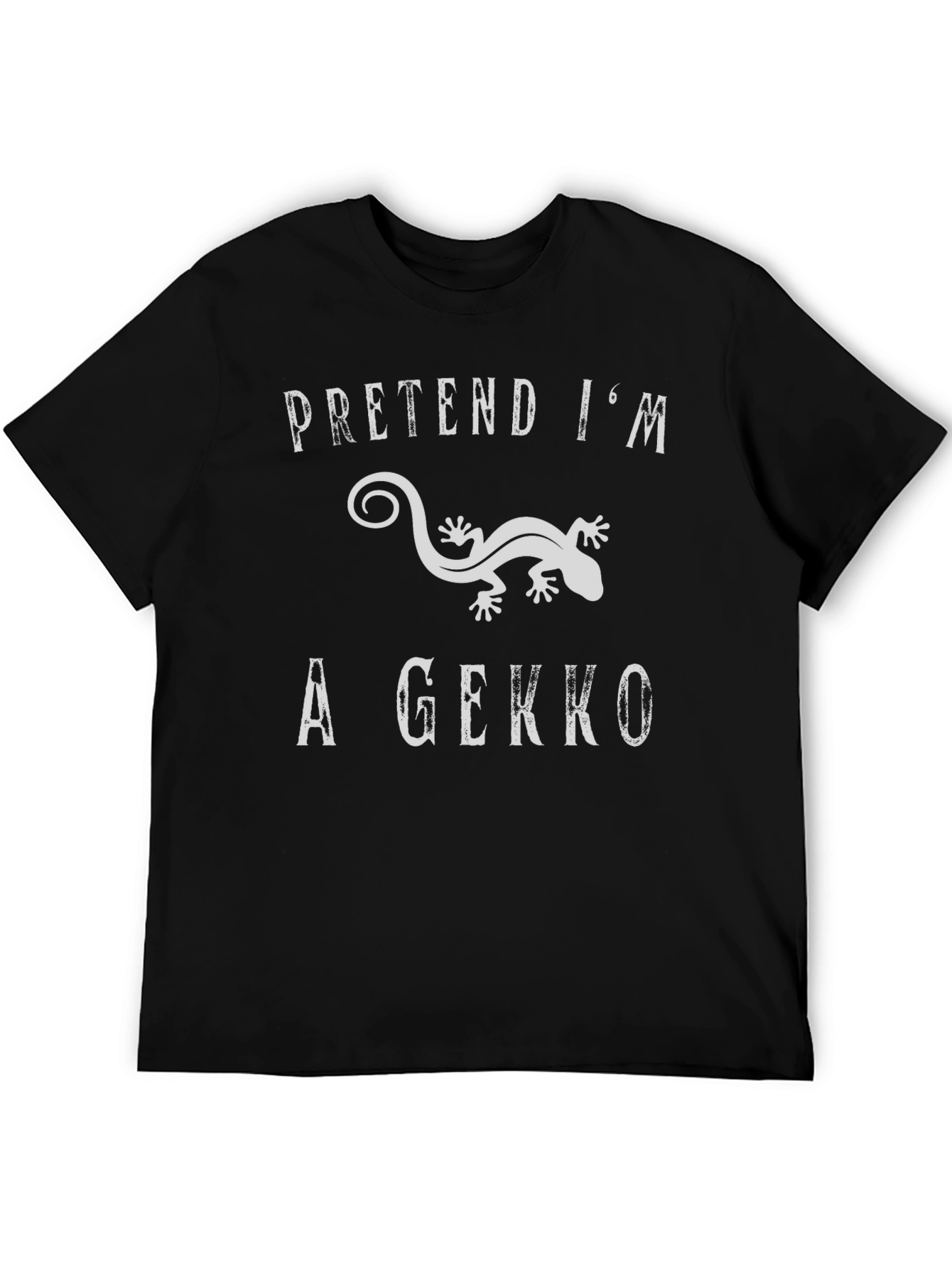 Black Pretend I'm a Gecko Graphic T-Shirt view 5