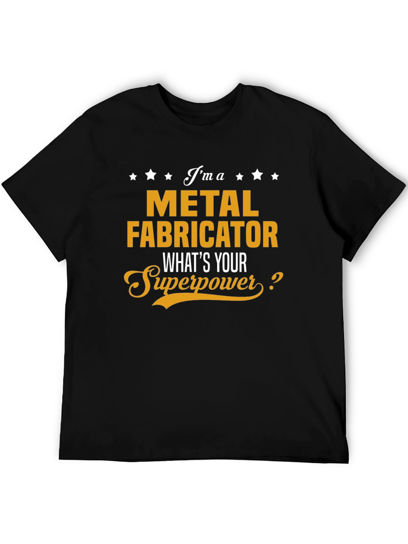 Black Metal Fabricator Superpower T-Shirt view 5