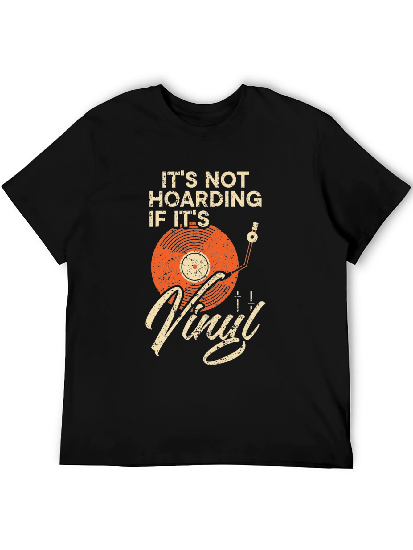 Black Vinyl Record Lover T-Shirt - It's Not Hoarding view 5
