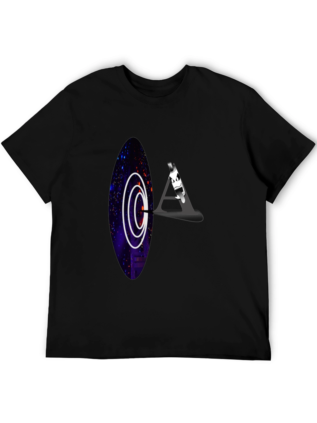 Black Cosmic Portal T-Shirt - Unique Graphic Tee view 5