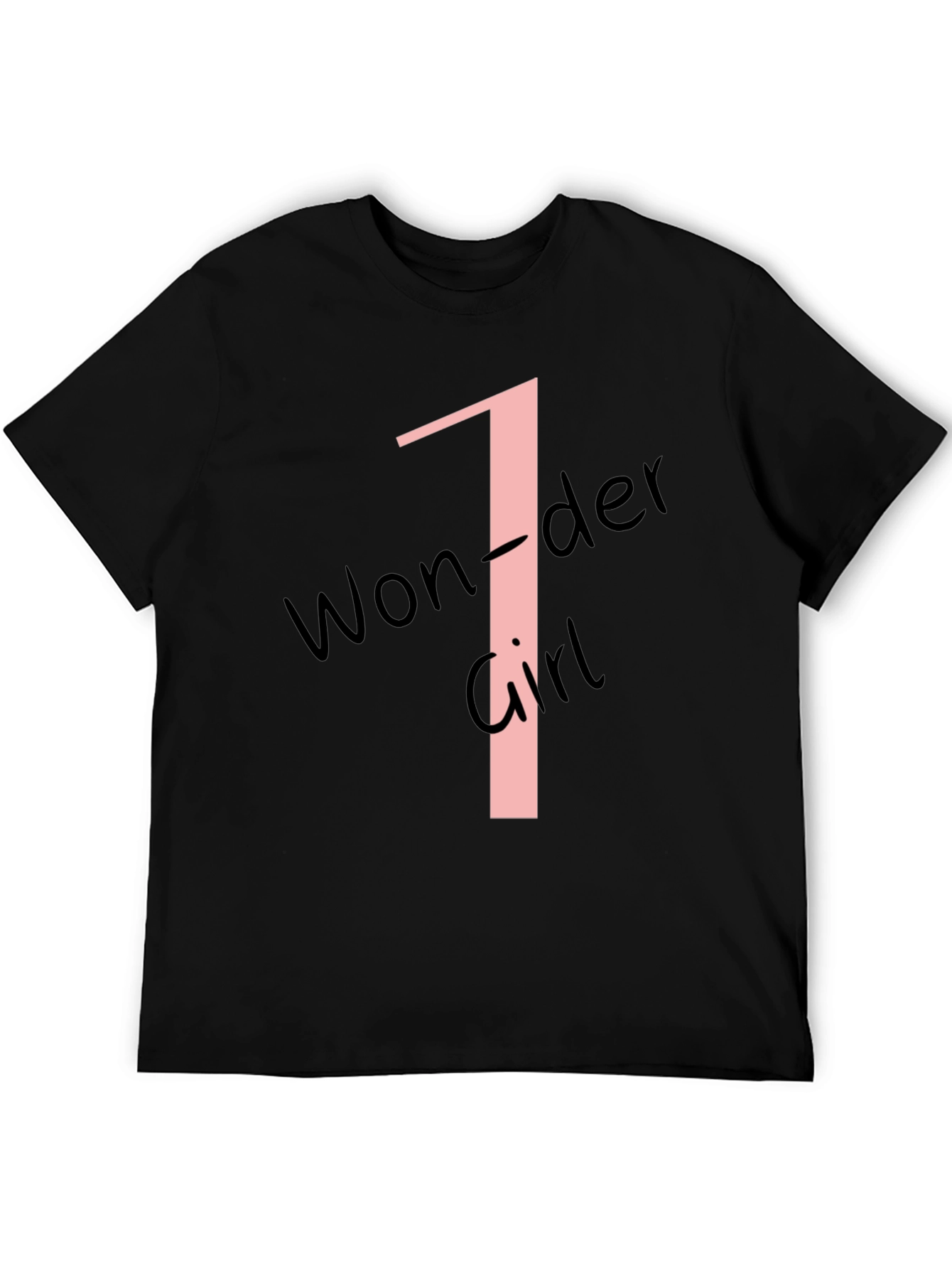 Black Wonder Girl Number One Black T-Shirt view 5