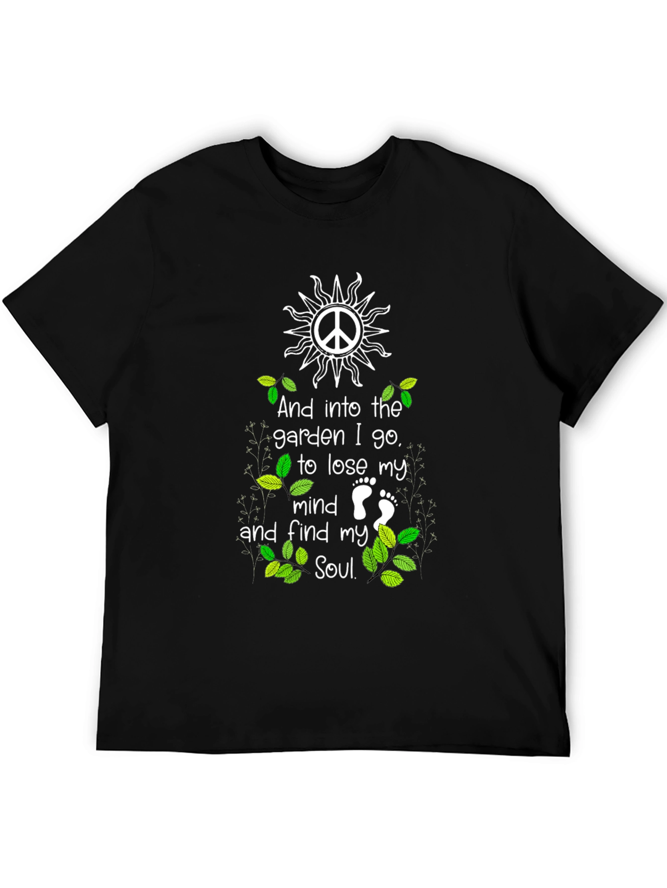 Black Garden Soul T-Shirt - Nature Lover's Tee view 5
