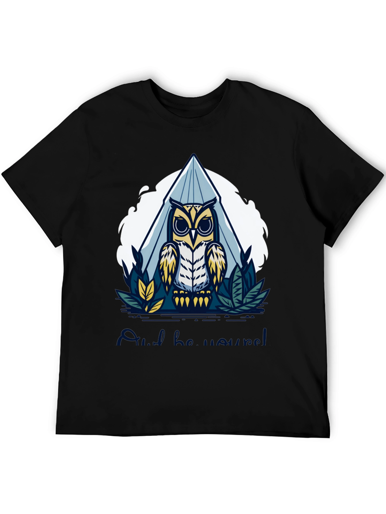 Black Owl Graphic Tee - Men's Crew Neck T-Shirt view 5