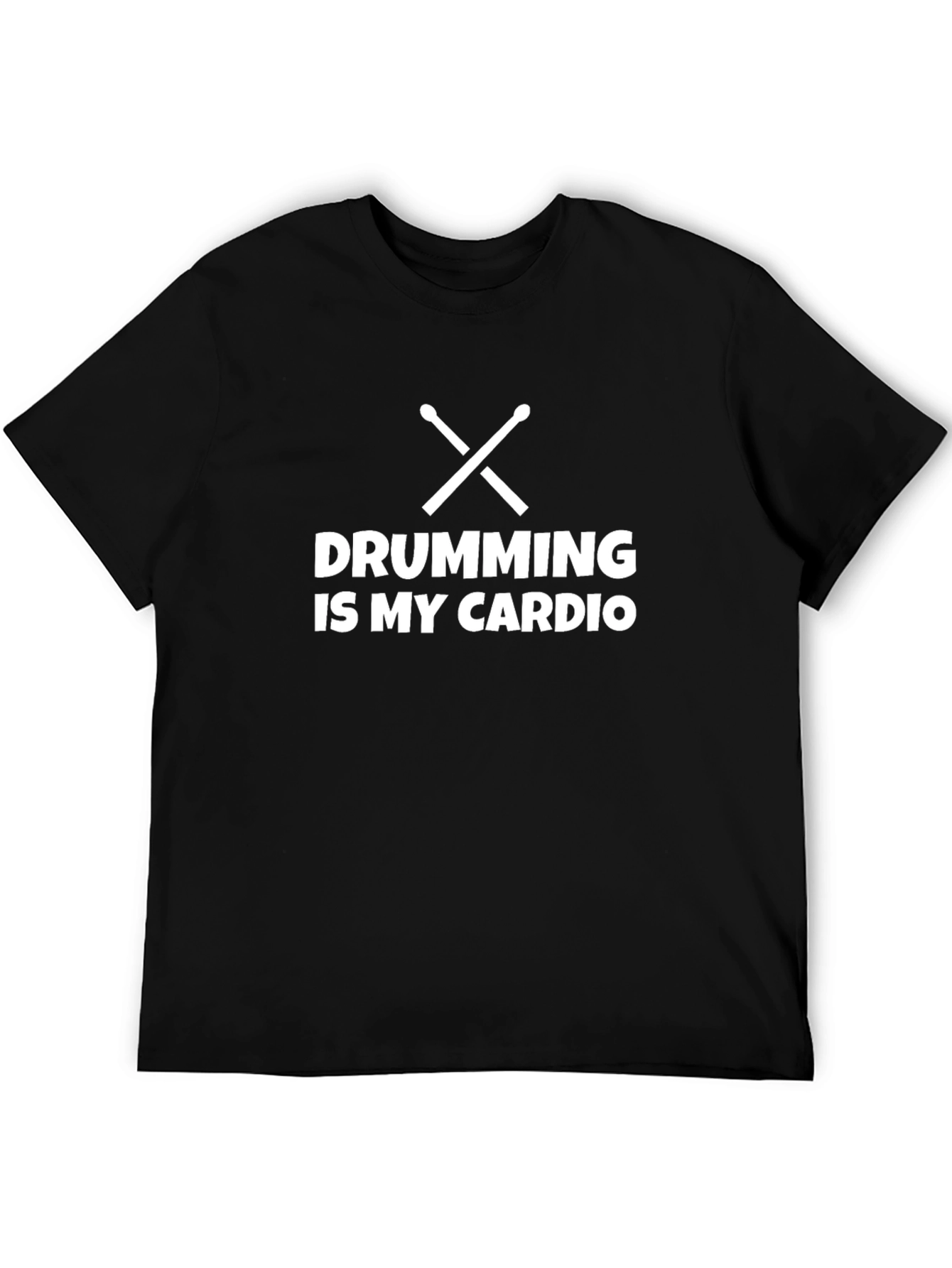 Black Drumming Is My Cardio Black T-Shirt view 5