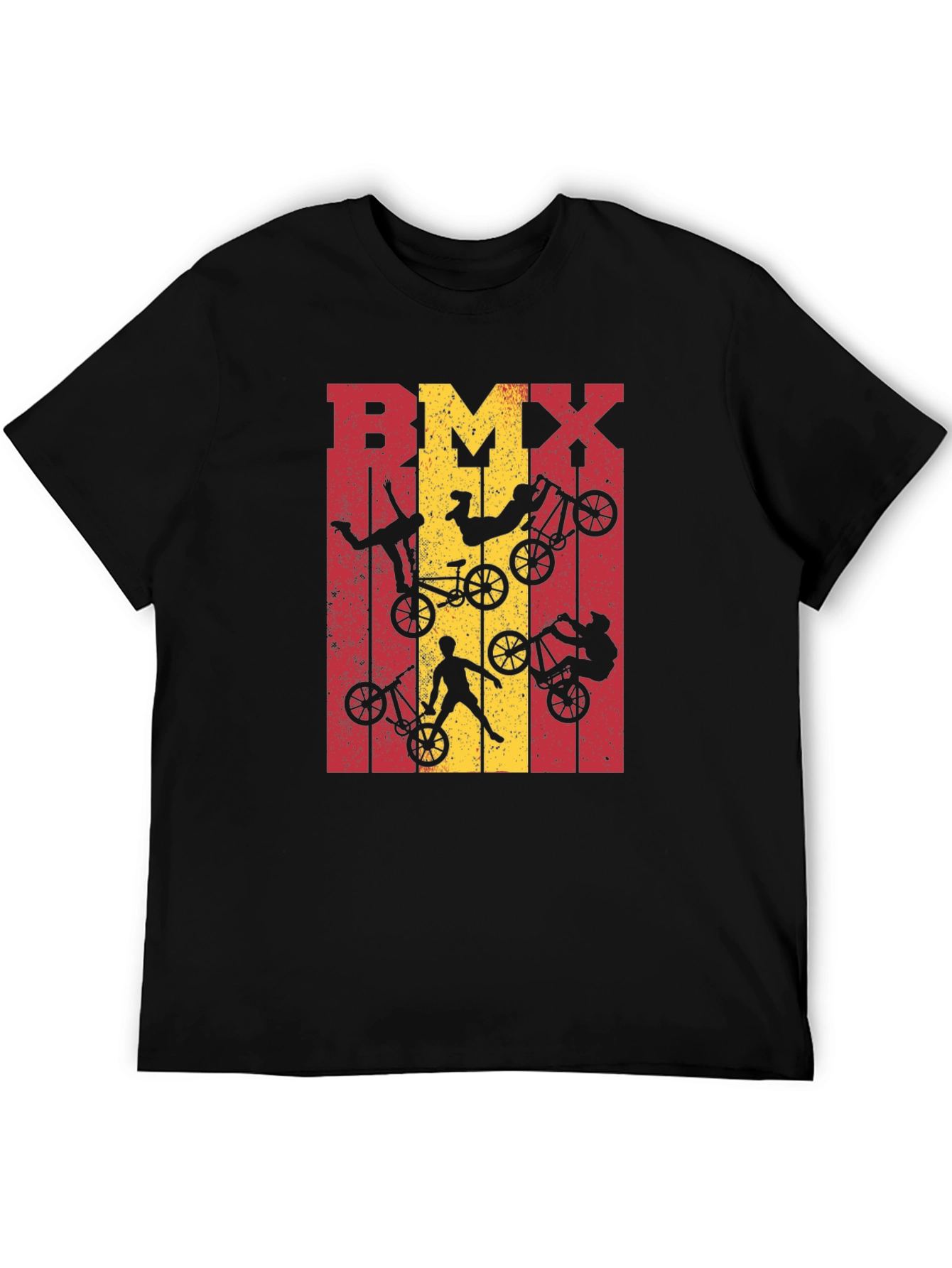 Black BMX Stunt Rider Graphic T-Shirt view 5