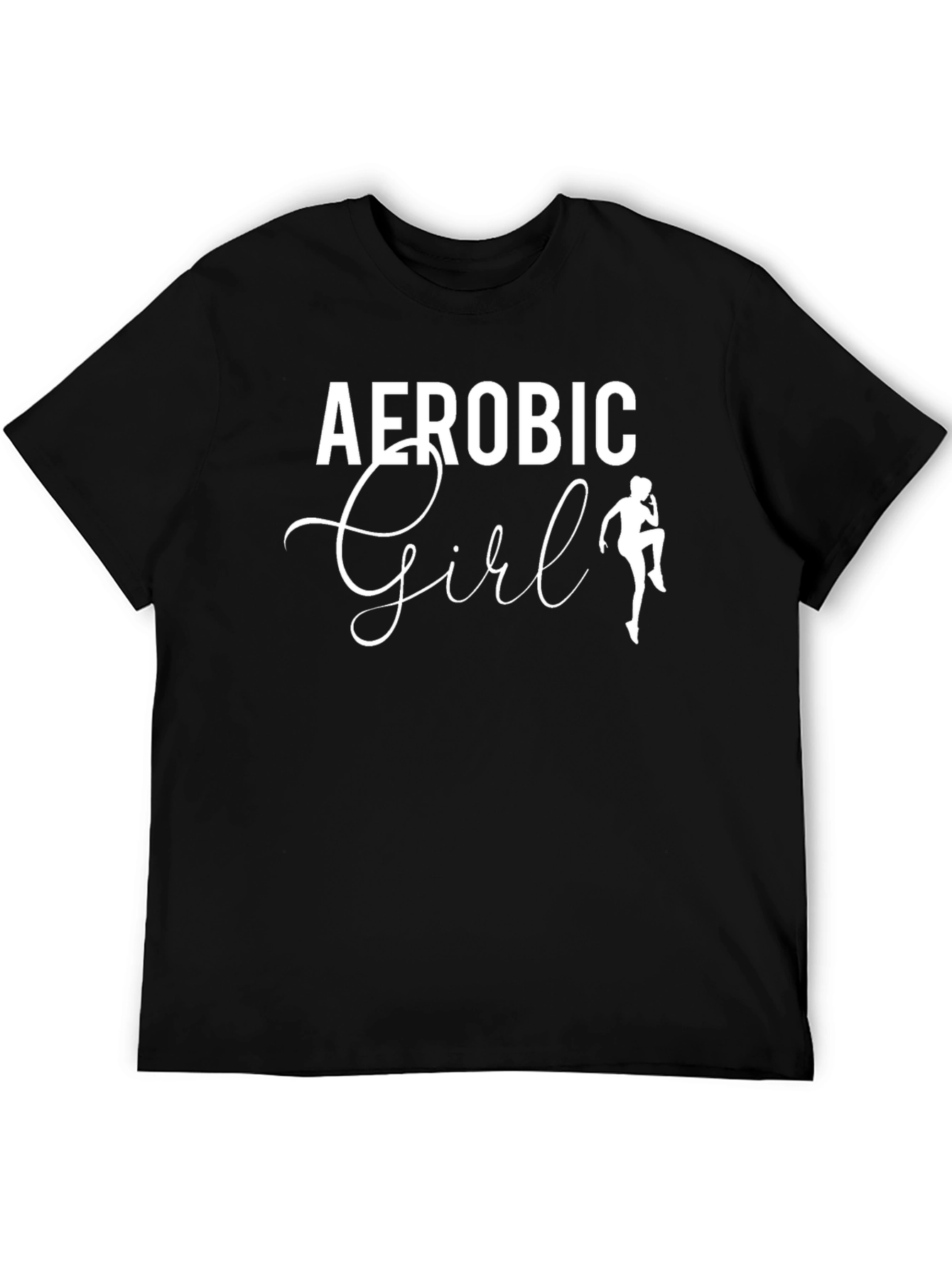 Black Aerobic Girl Black T-Shirt - Workout Fashion view 5