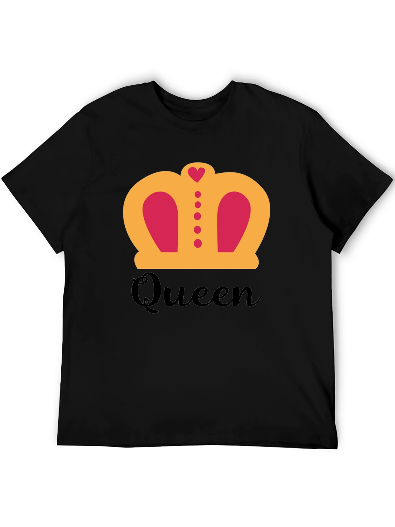 Black Queen Crown Graphic T-Shirt - Black view 5