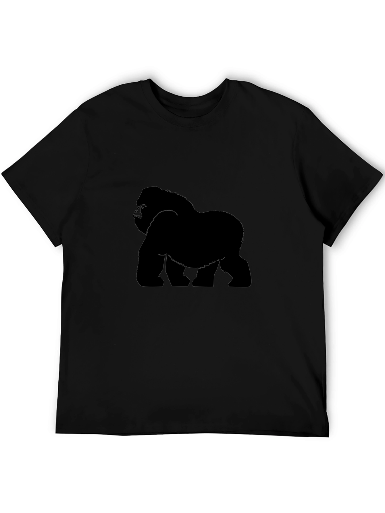 Black Gorilla Graphic T-Shirt - Black Crew Neck view 5
