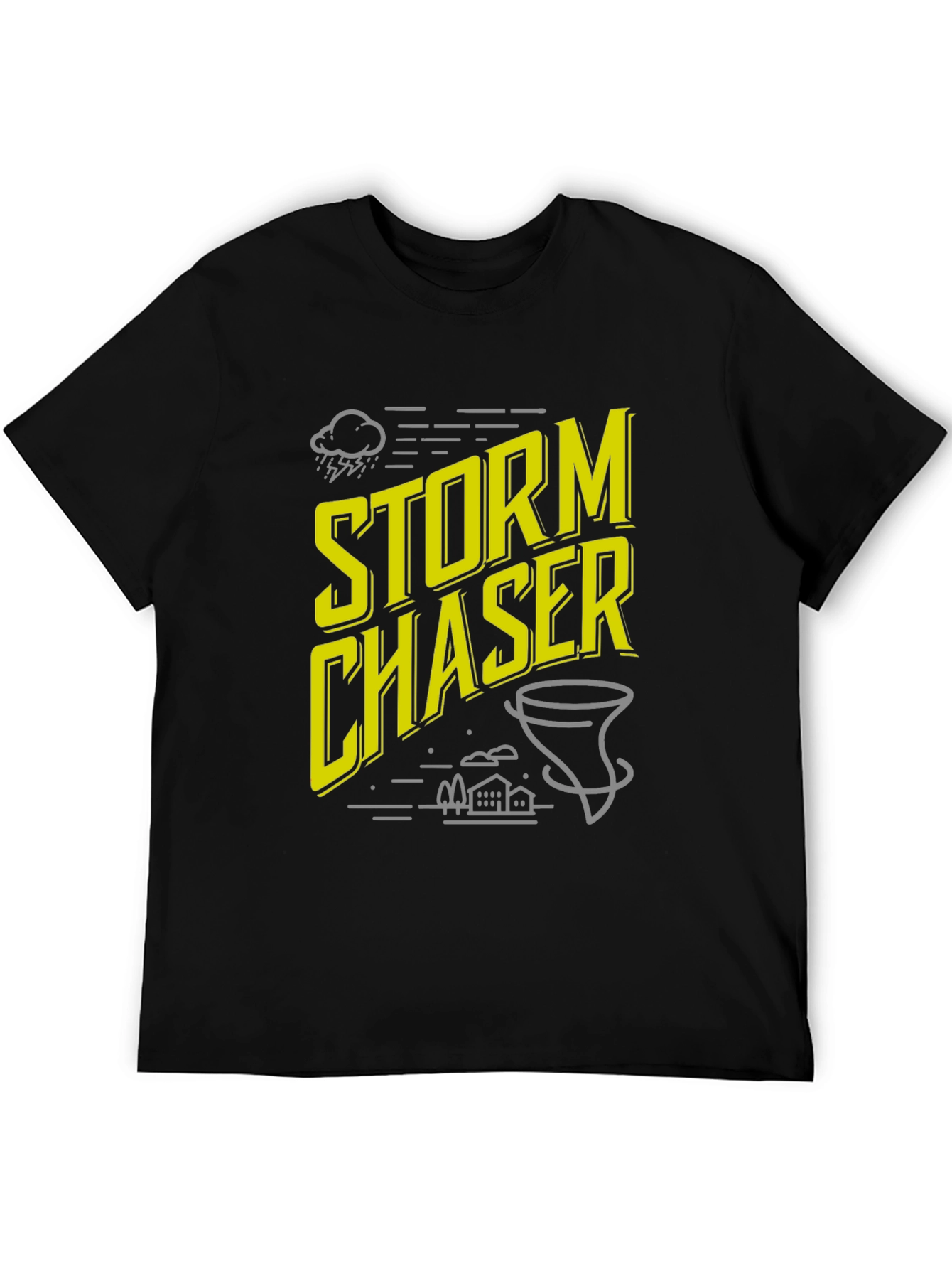 Black Storm Chaser Graphic Tee - Weather Enthusiast Shirt view 5