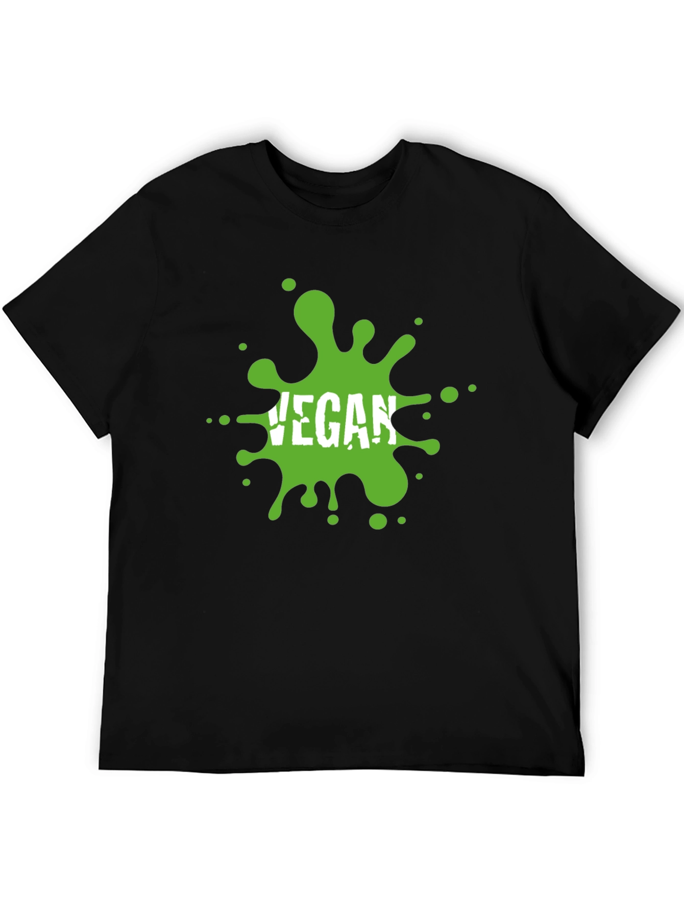 Black Vegan Splatter T-Shirt - Eco-Friendly & Stylish view 5
