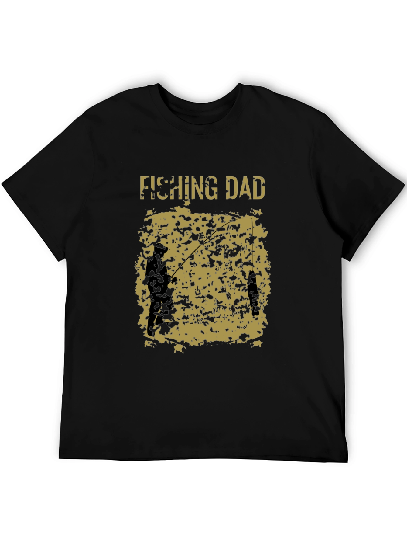 Black Fishing Dad Graphic Tee - Black view 5