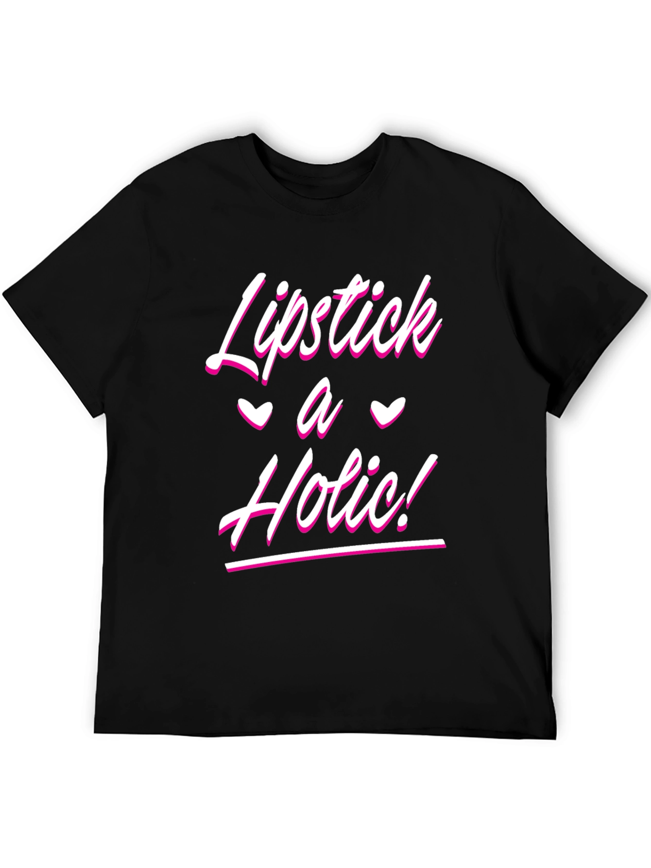 Black Lipstick A Holic! Black T-Shirt view 5