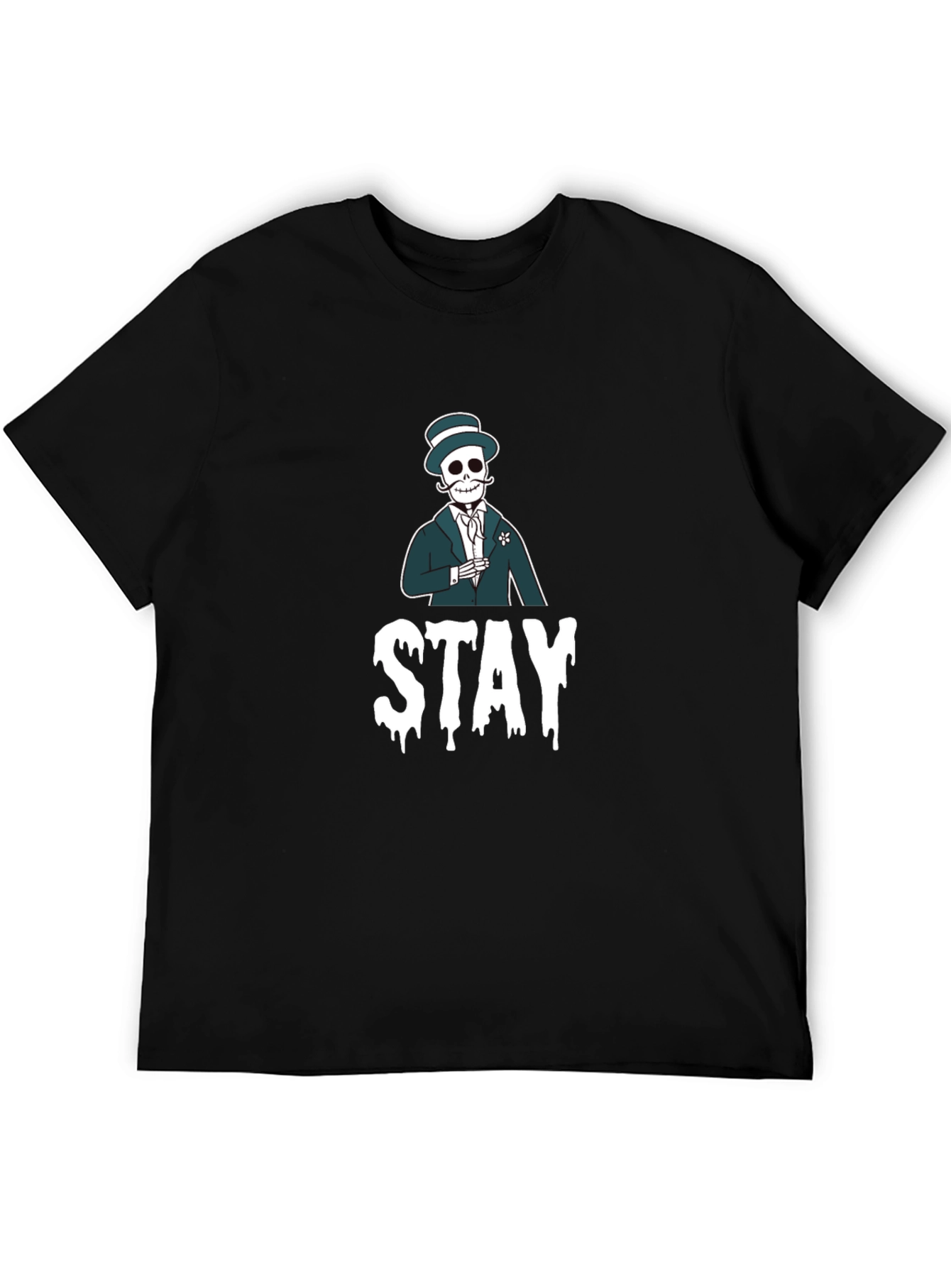 Black Stay Skeleton Black T-Shirt view 5