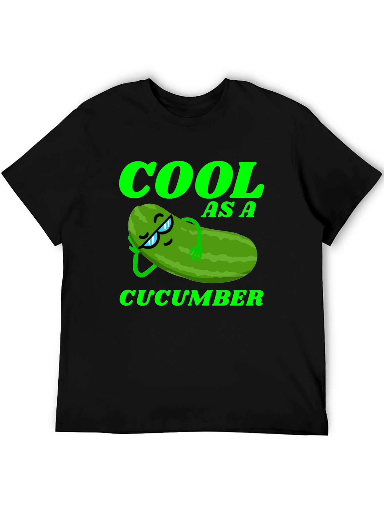 Black Cool As A Cucumber Graphic Tee - Relaxed Style view 5